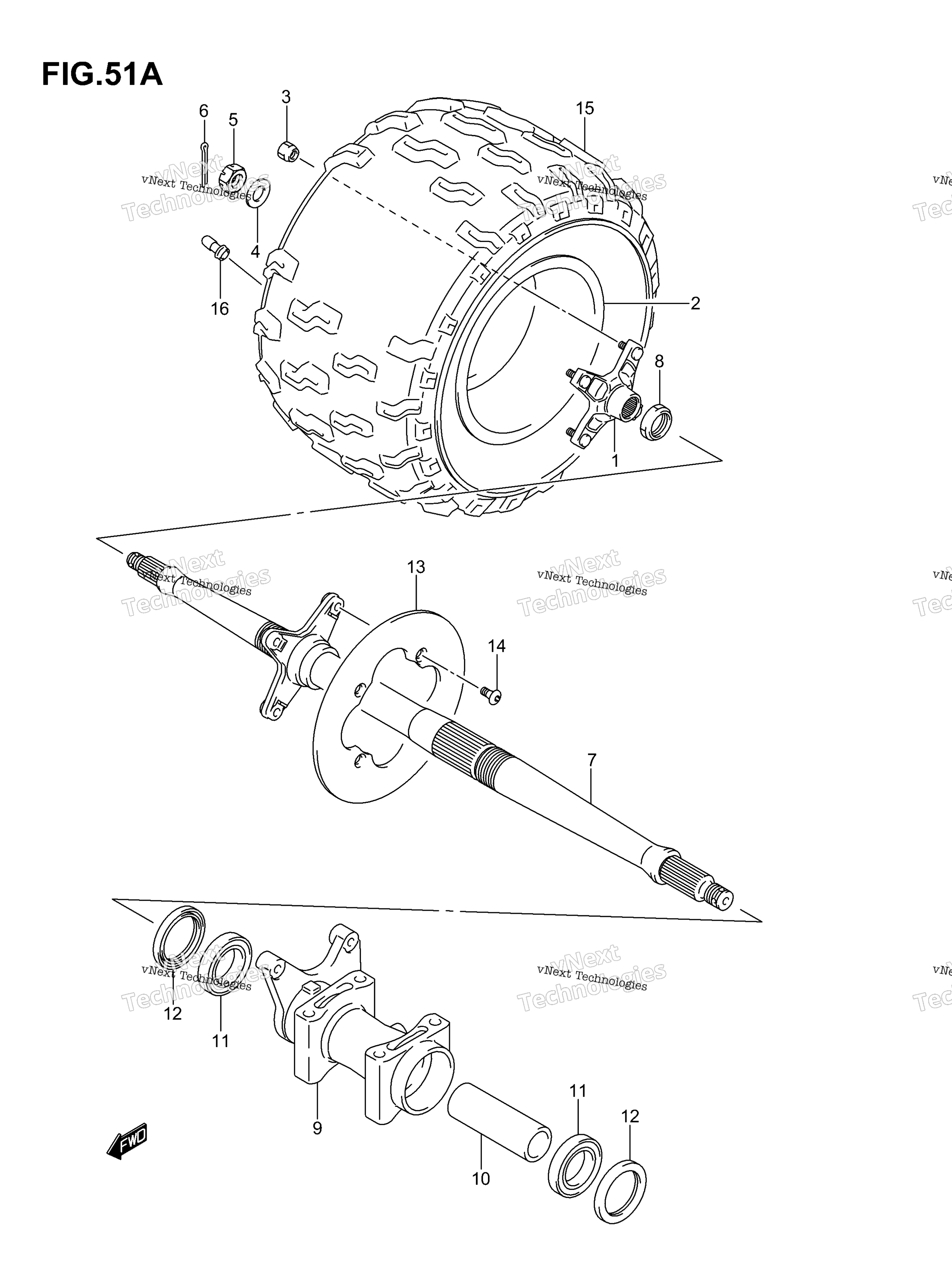 Заднее колесо (прав.) (Model K4)