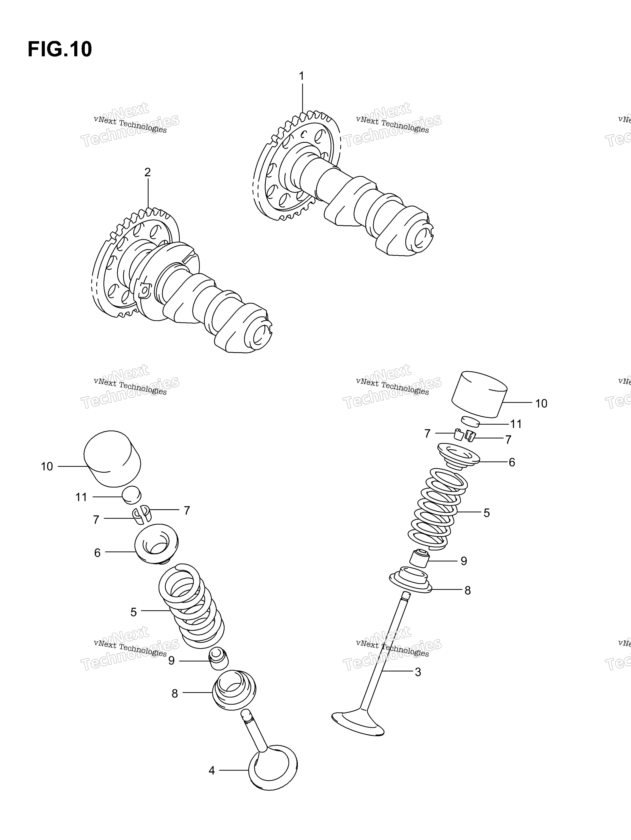 Camshaft / клапан