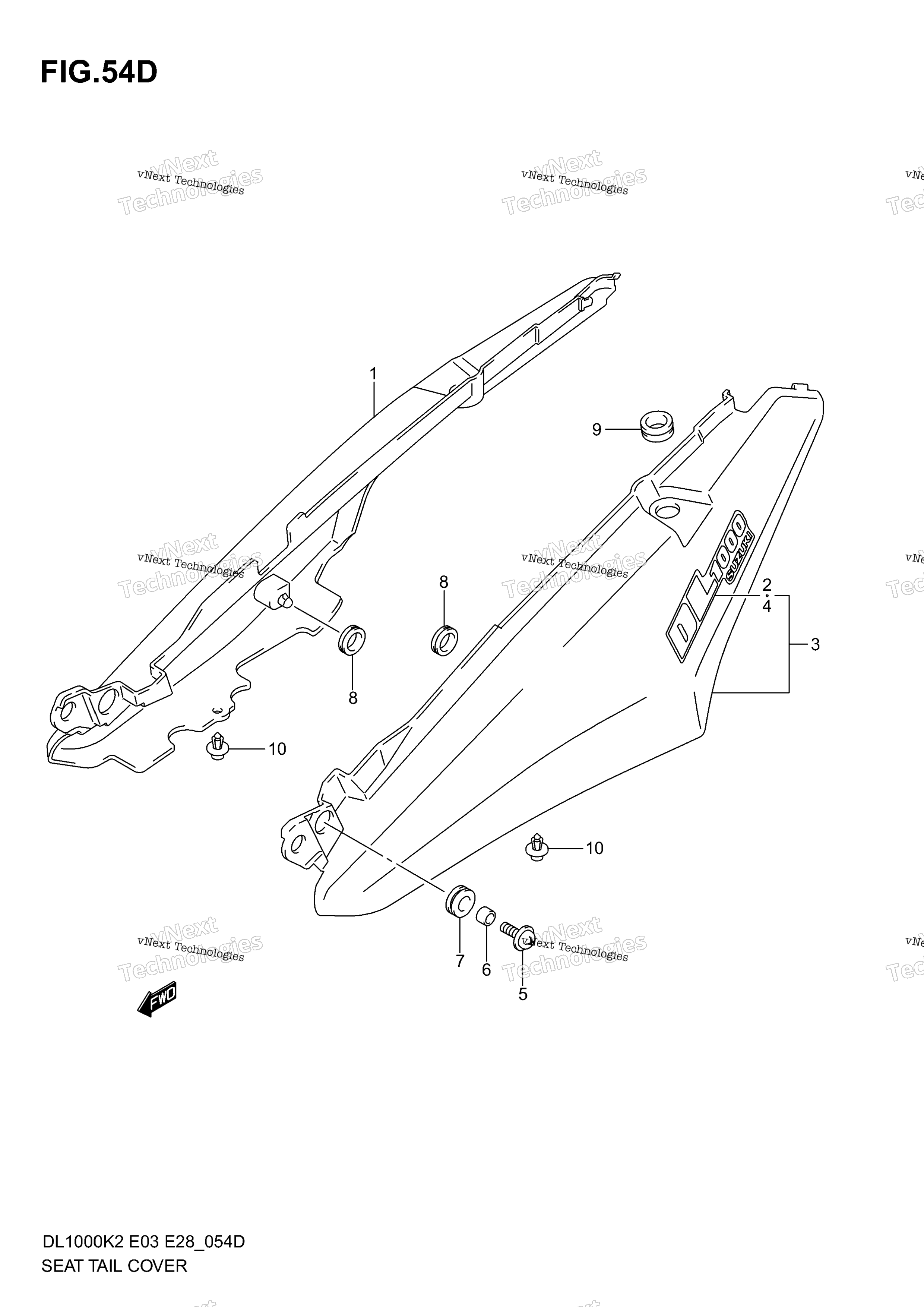 сиденье Tail крышка (Model K6)