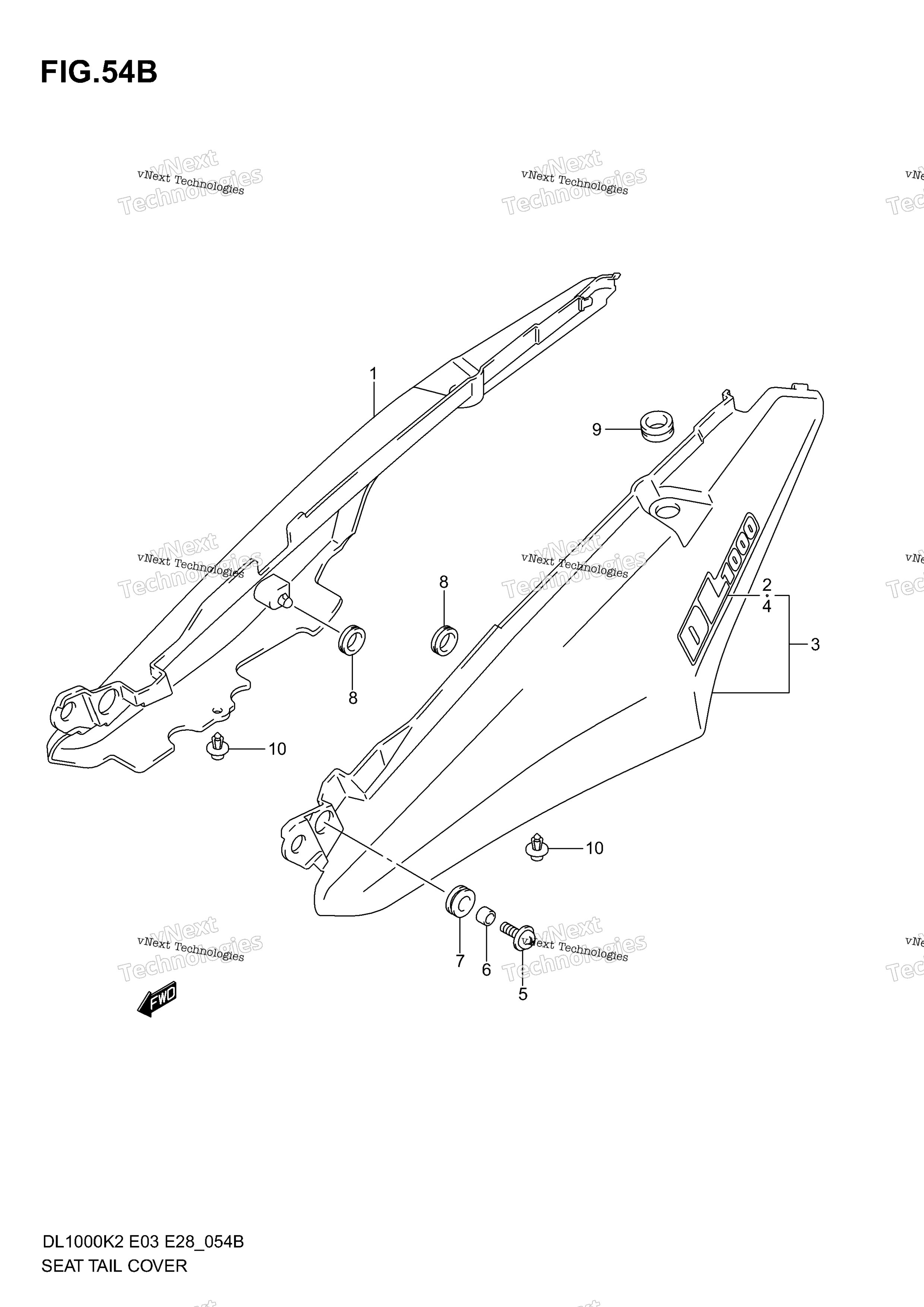 сиденье Tail крышка (Model K4)