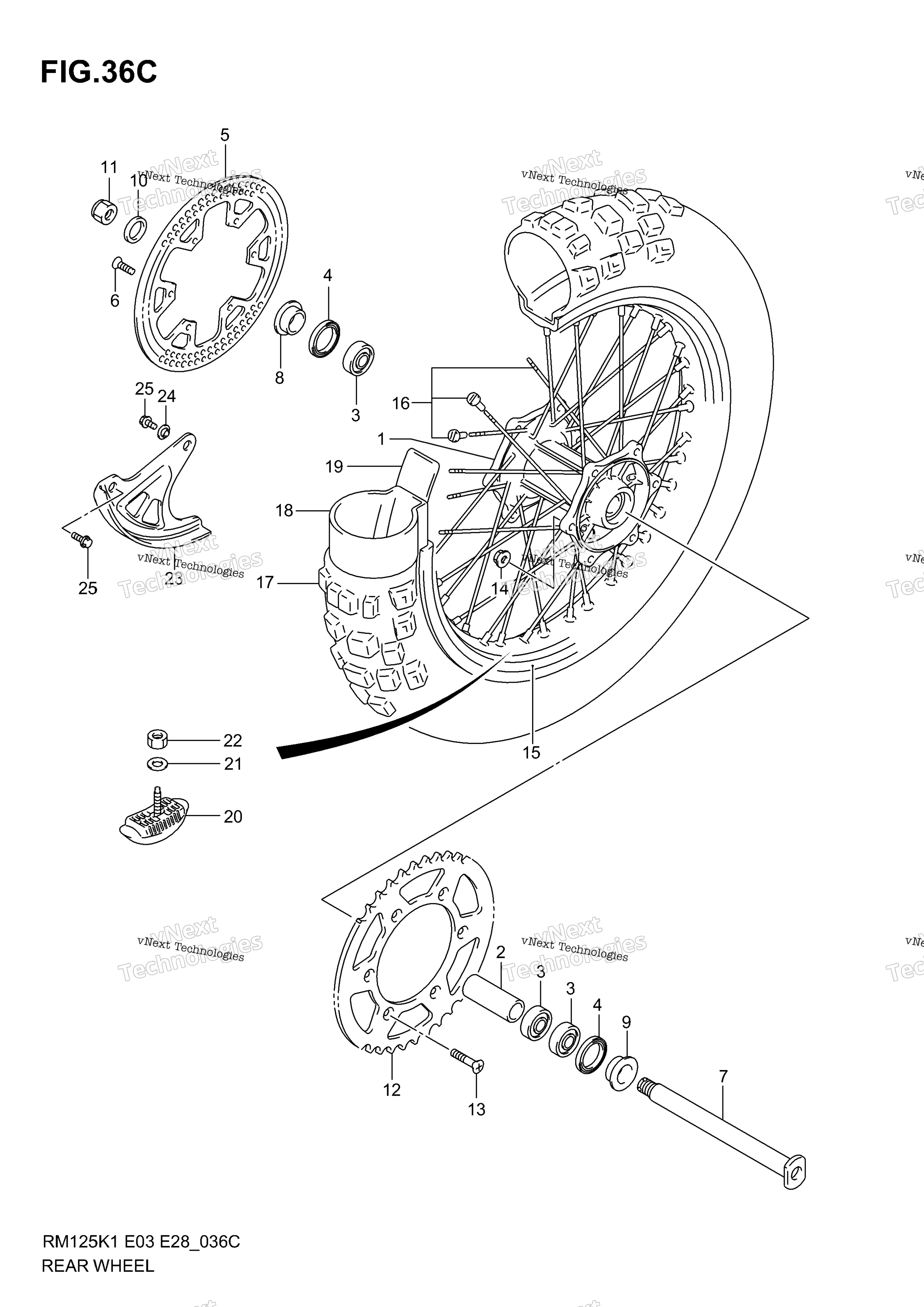 Заднее колесо (Model K5)