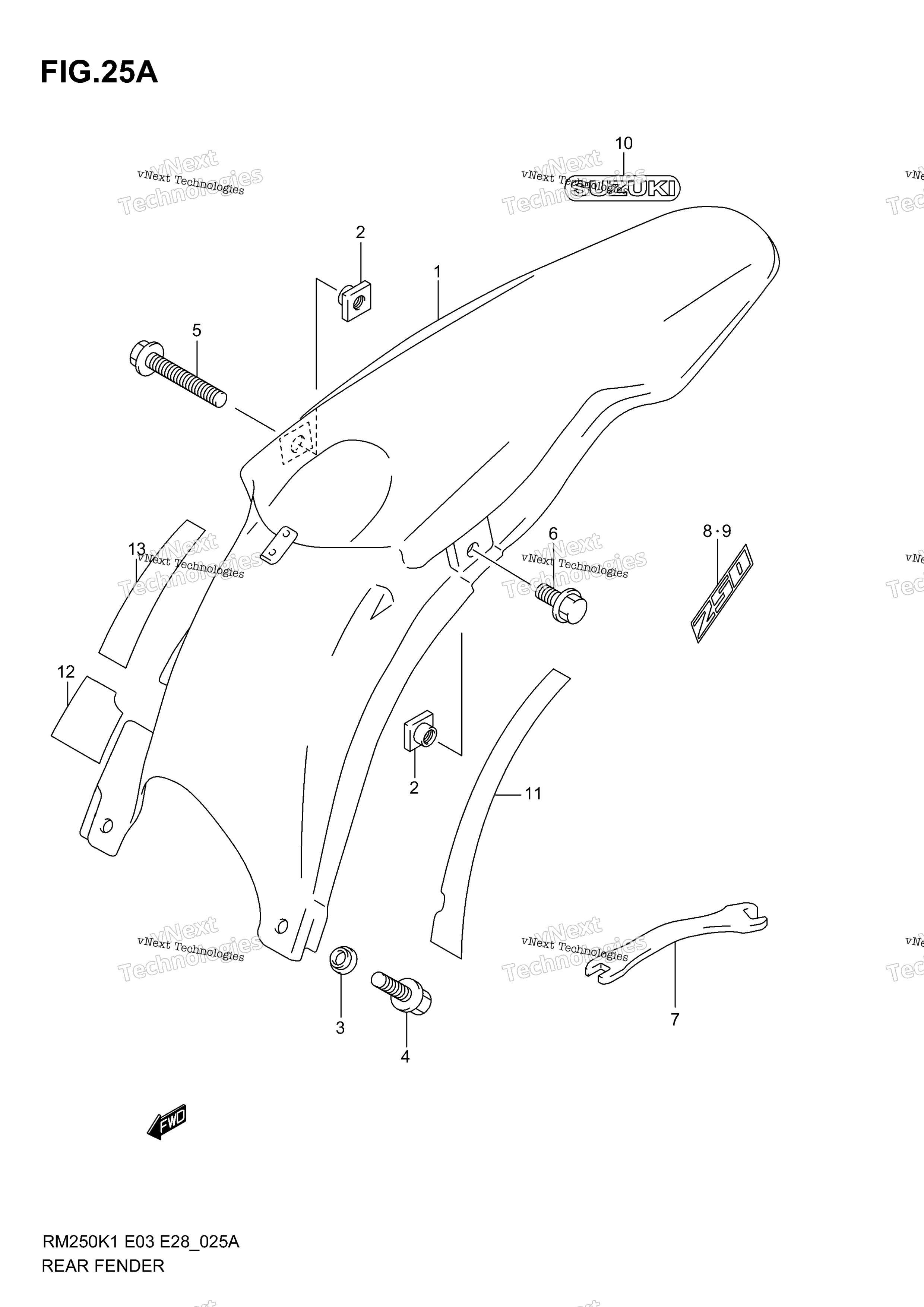Заднее крыло (Model K2/K3/K4/K5/K6)