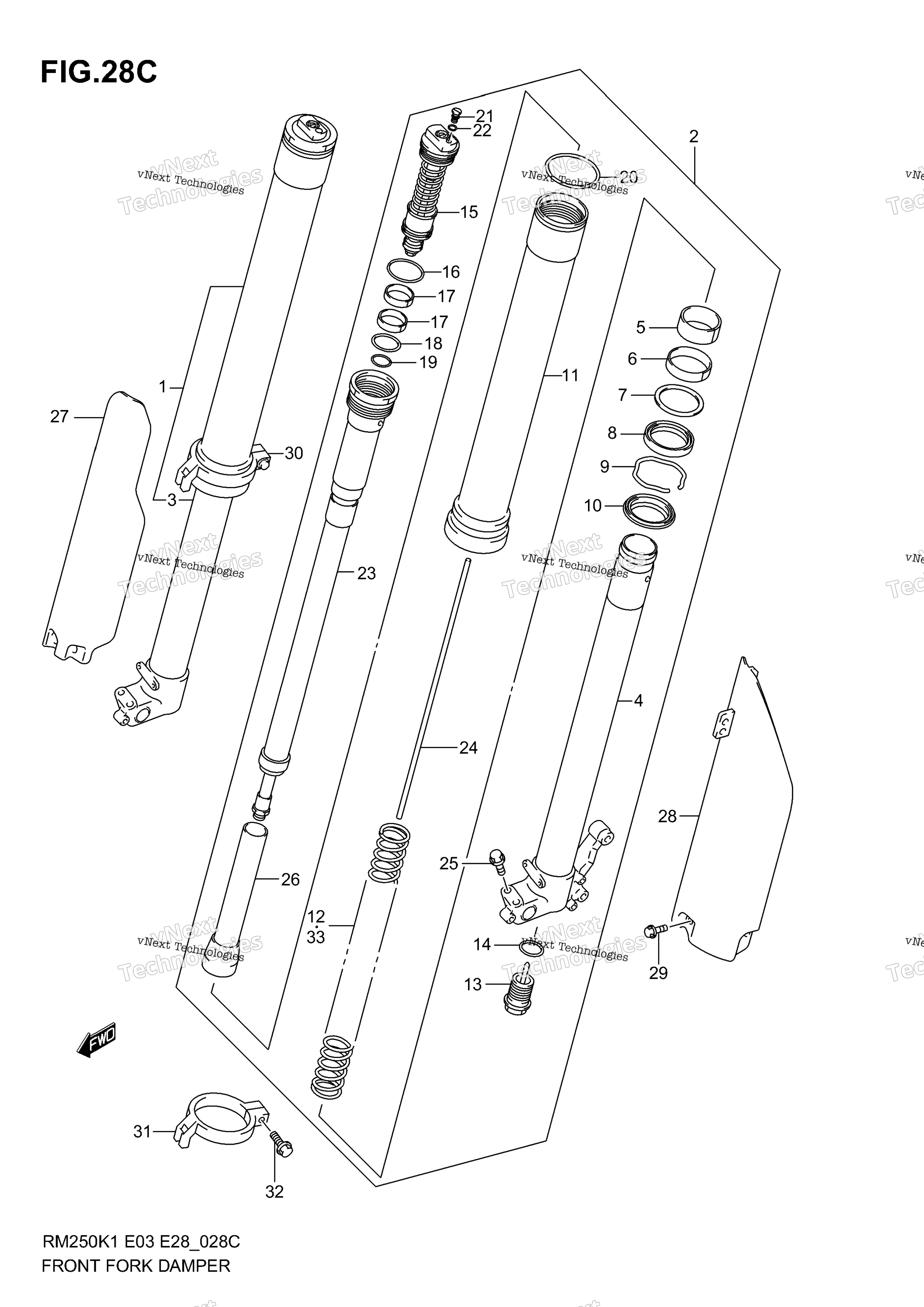Передний амортизатор (Model K4)