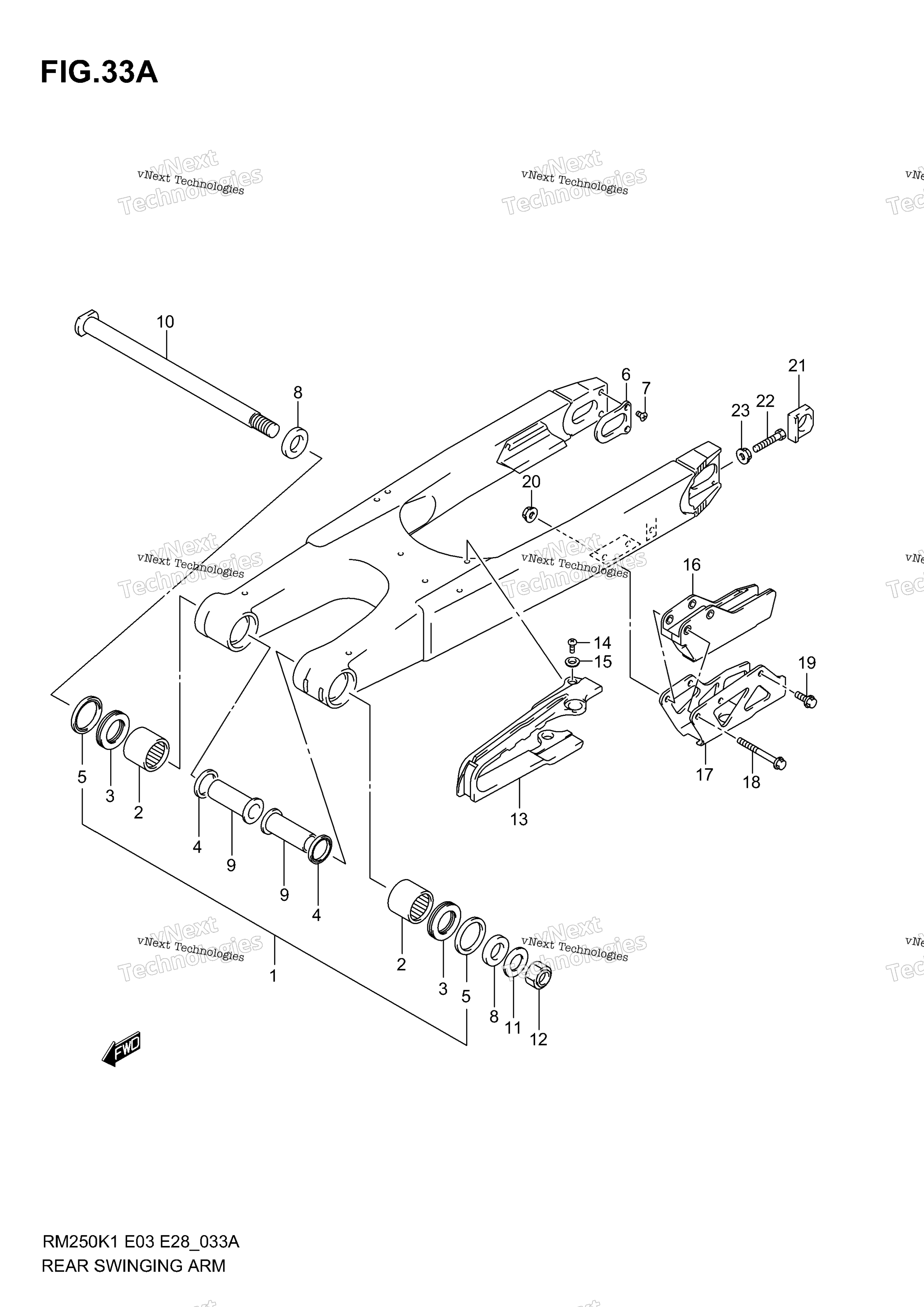 задний Swinging Arm (Model K4)