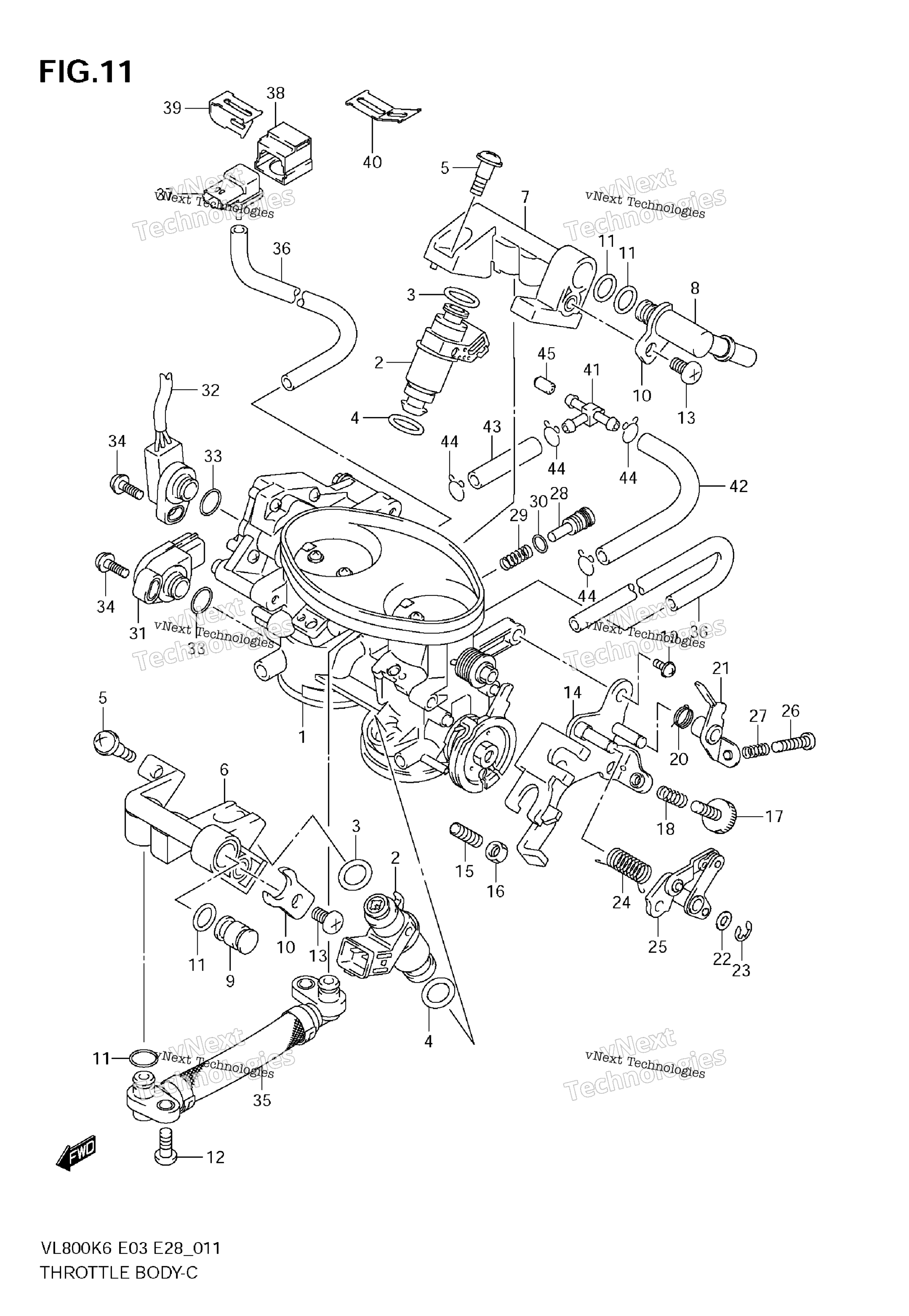 Дроссельный узел (Model K6/K7/K8)