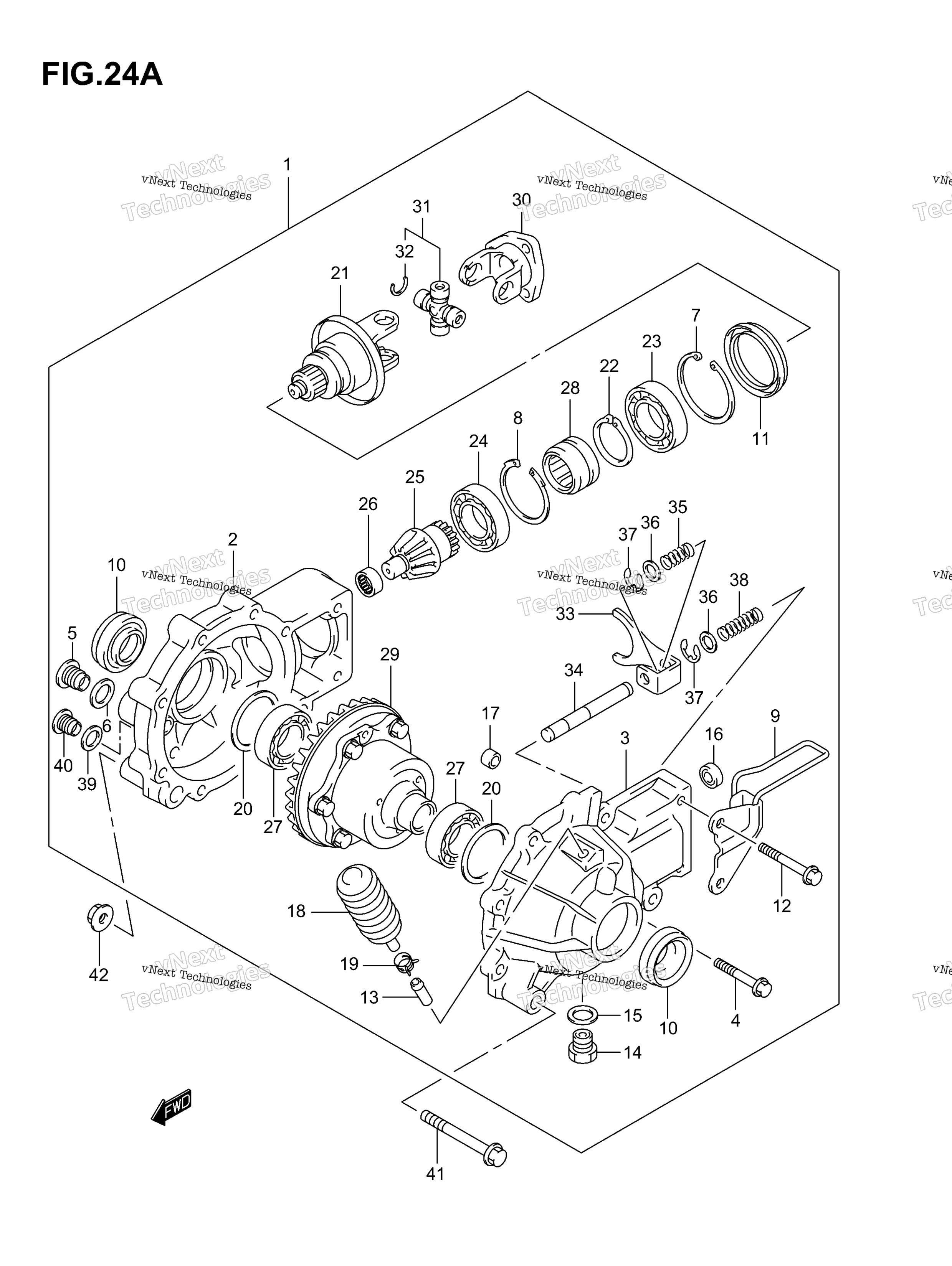 Final Bevel передача (Front)(Model K4 / K5 / K6 F.No.5Saak46k3x102001%)