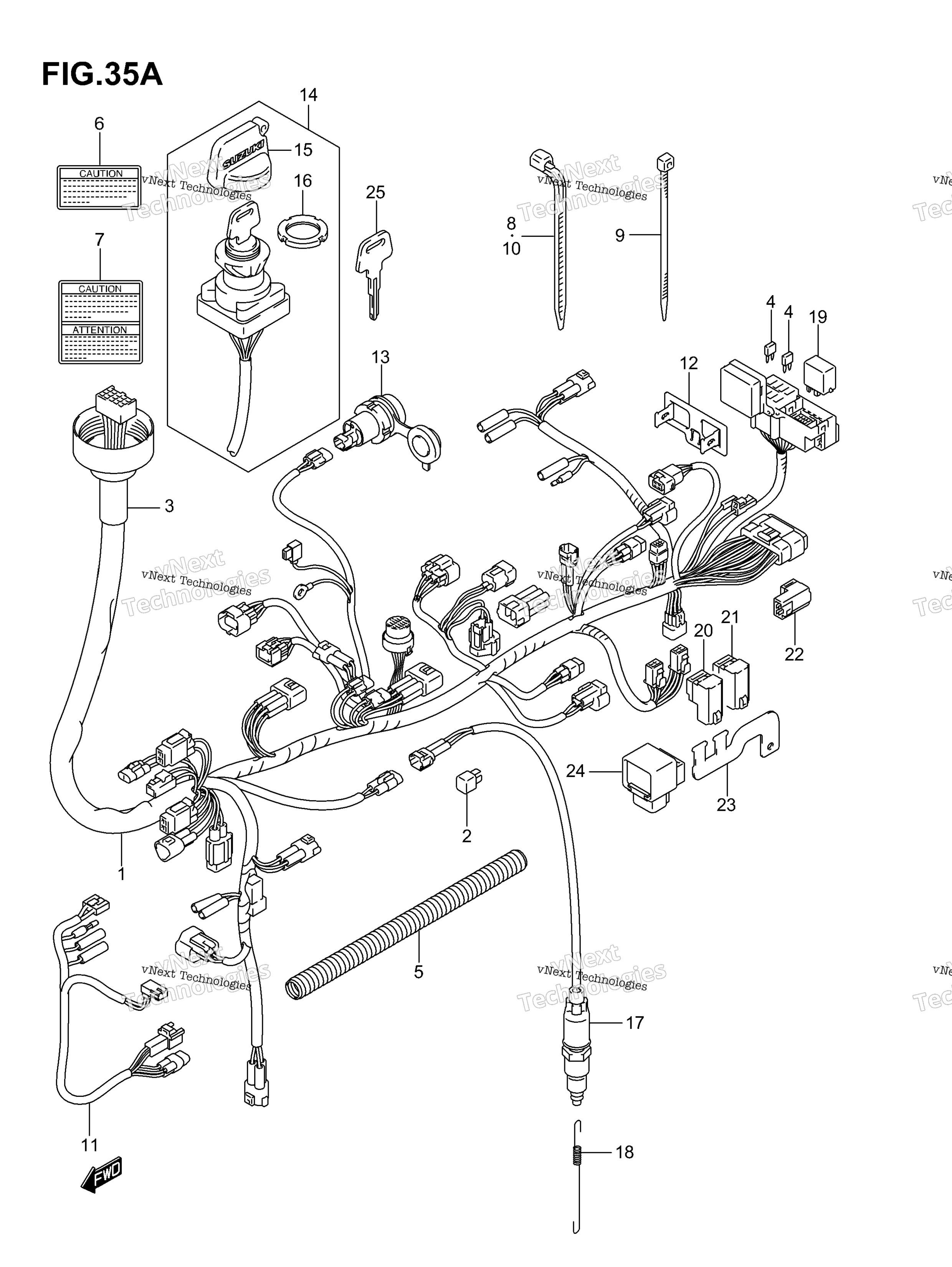 Жгут проводов (Model K6/K7 F.No.5Saap41a 67110001%)