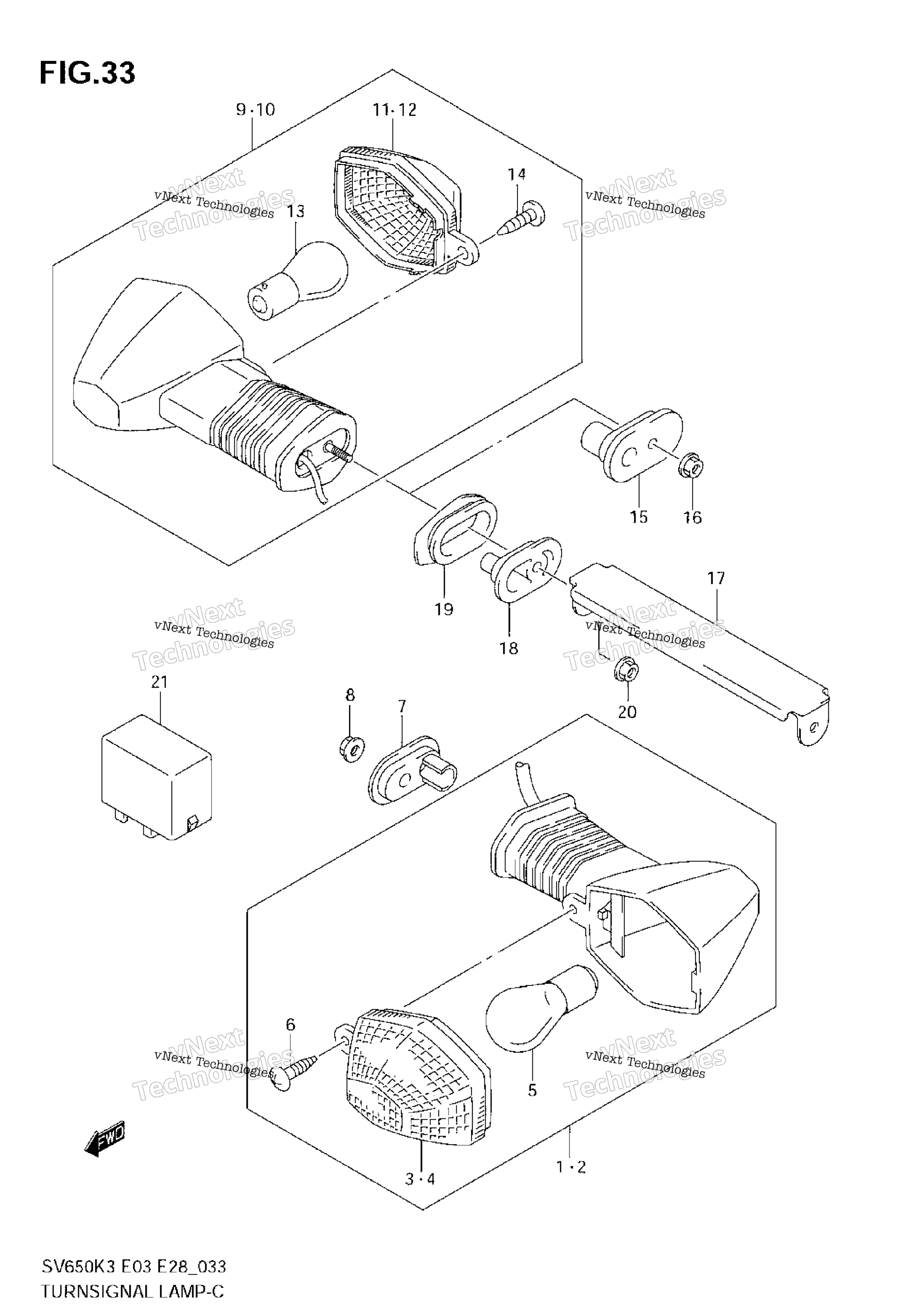 Указатель поворота (Sv650k3/K4/K5/K6/K7/Ak7)