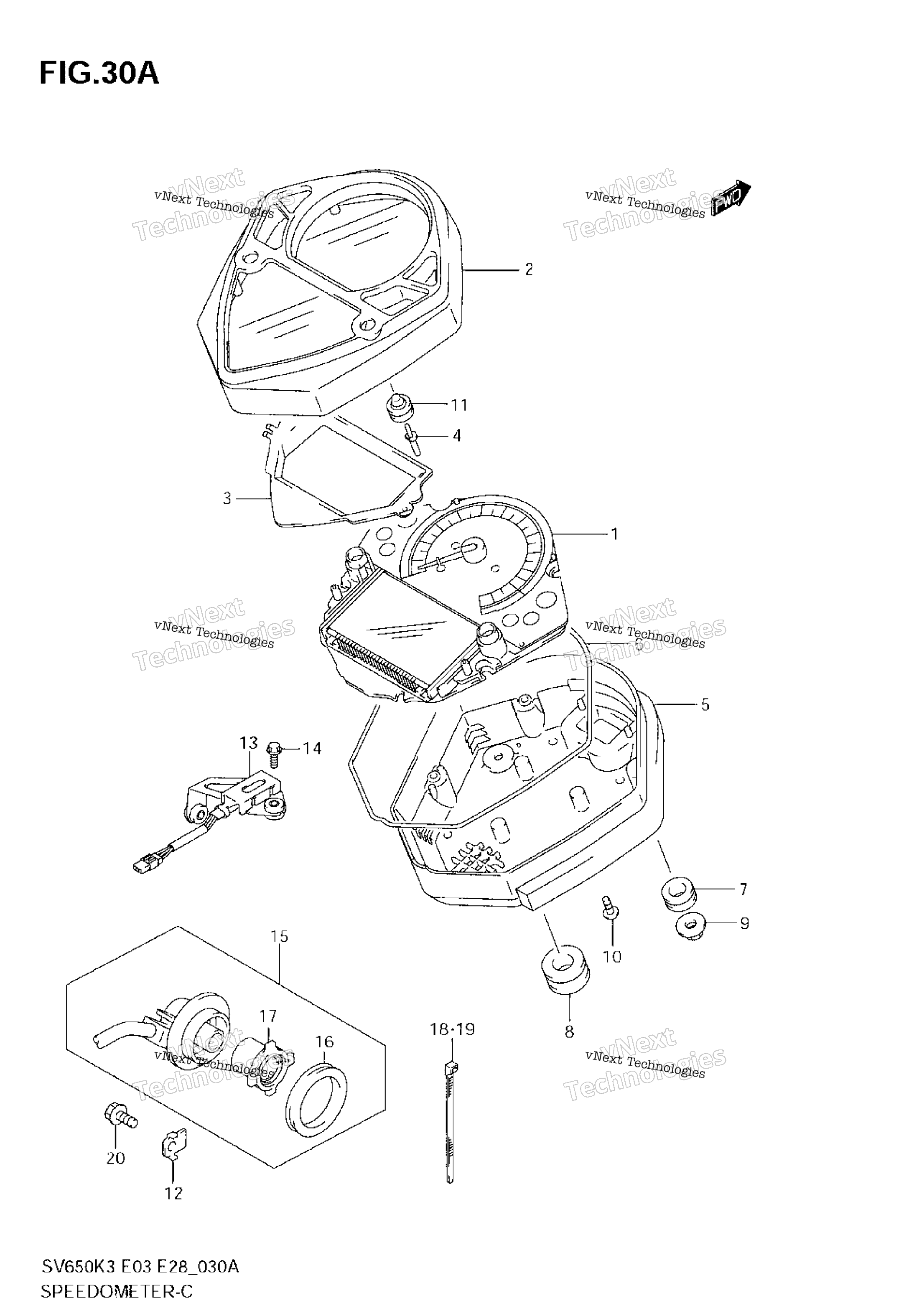 Спидометр (Sv650sk5/Sk6/Sk7)
