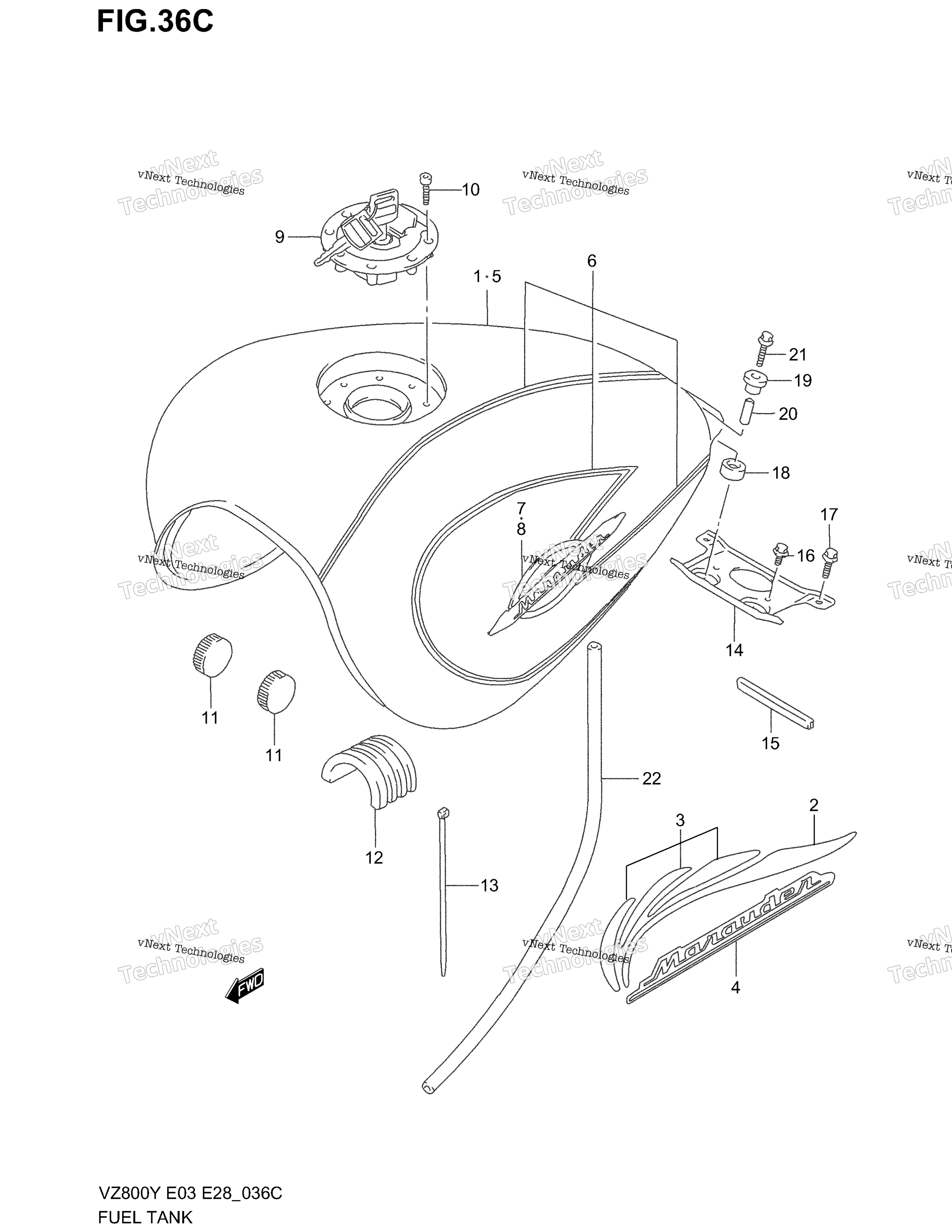 Топливный бак (Model Y %F.No.103782)