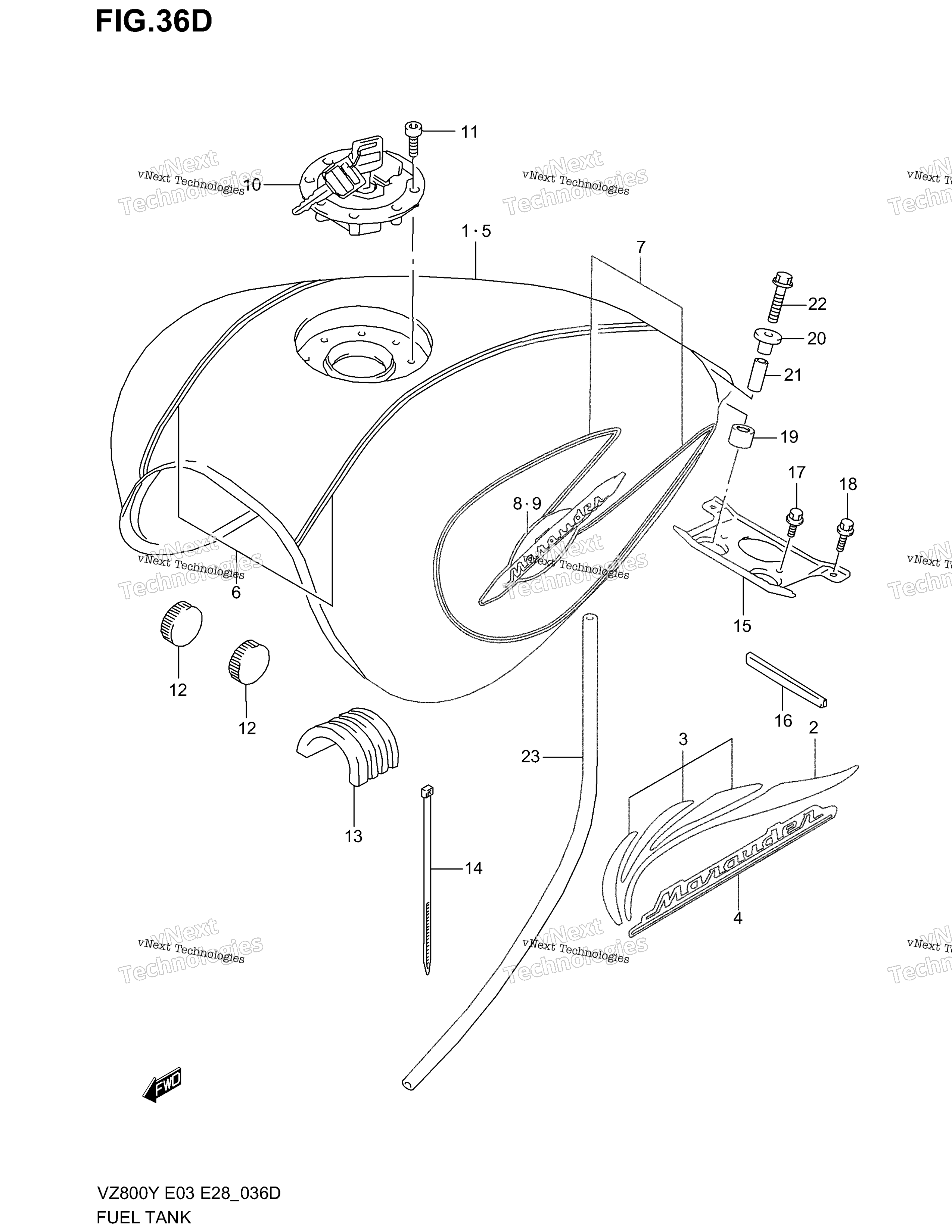 Топливный бак (Model Y F.No.103783%)