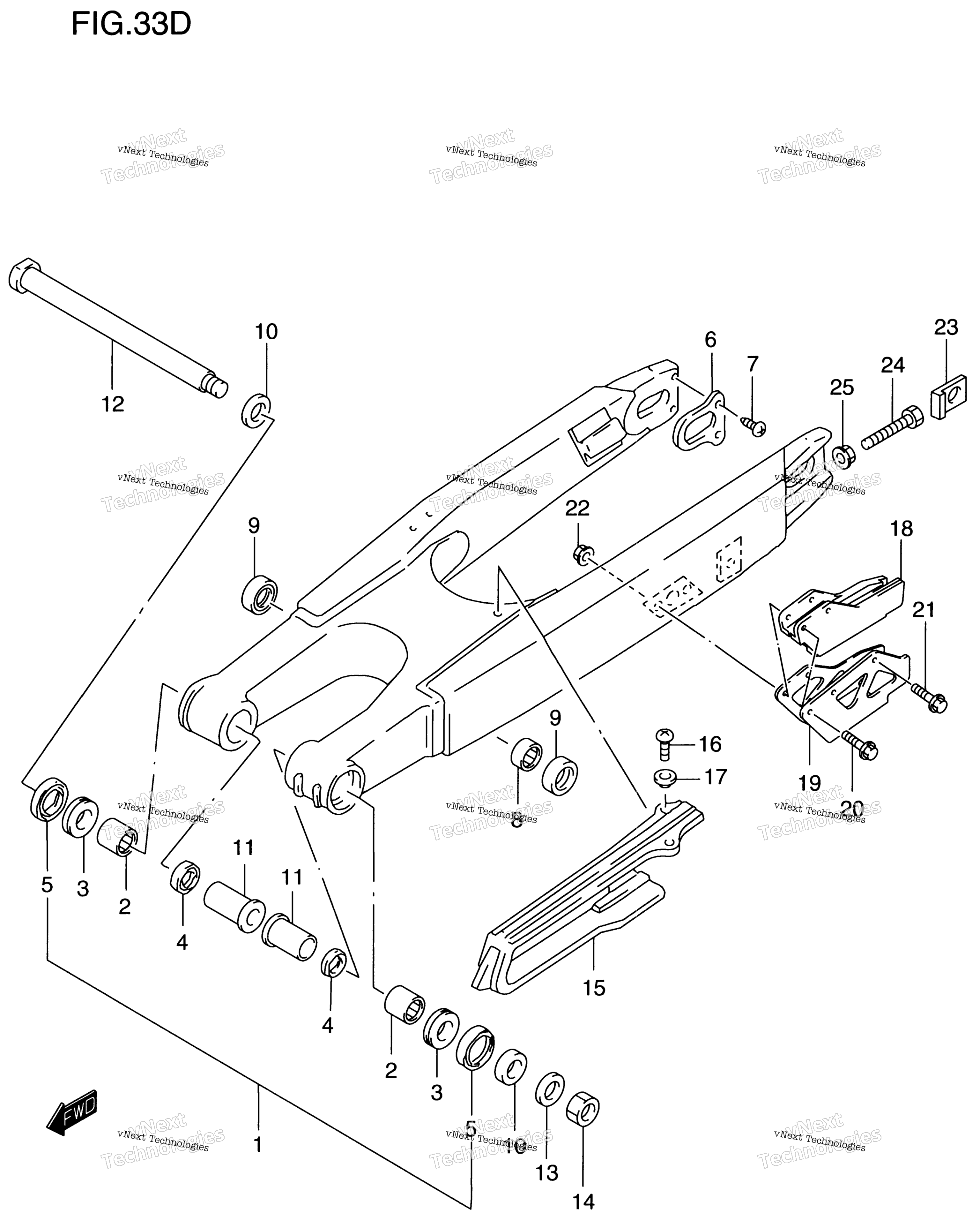 задний Swinging Arm (Model Y)