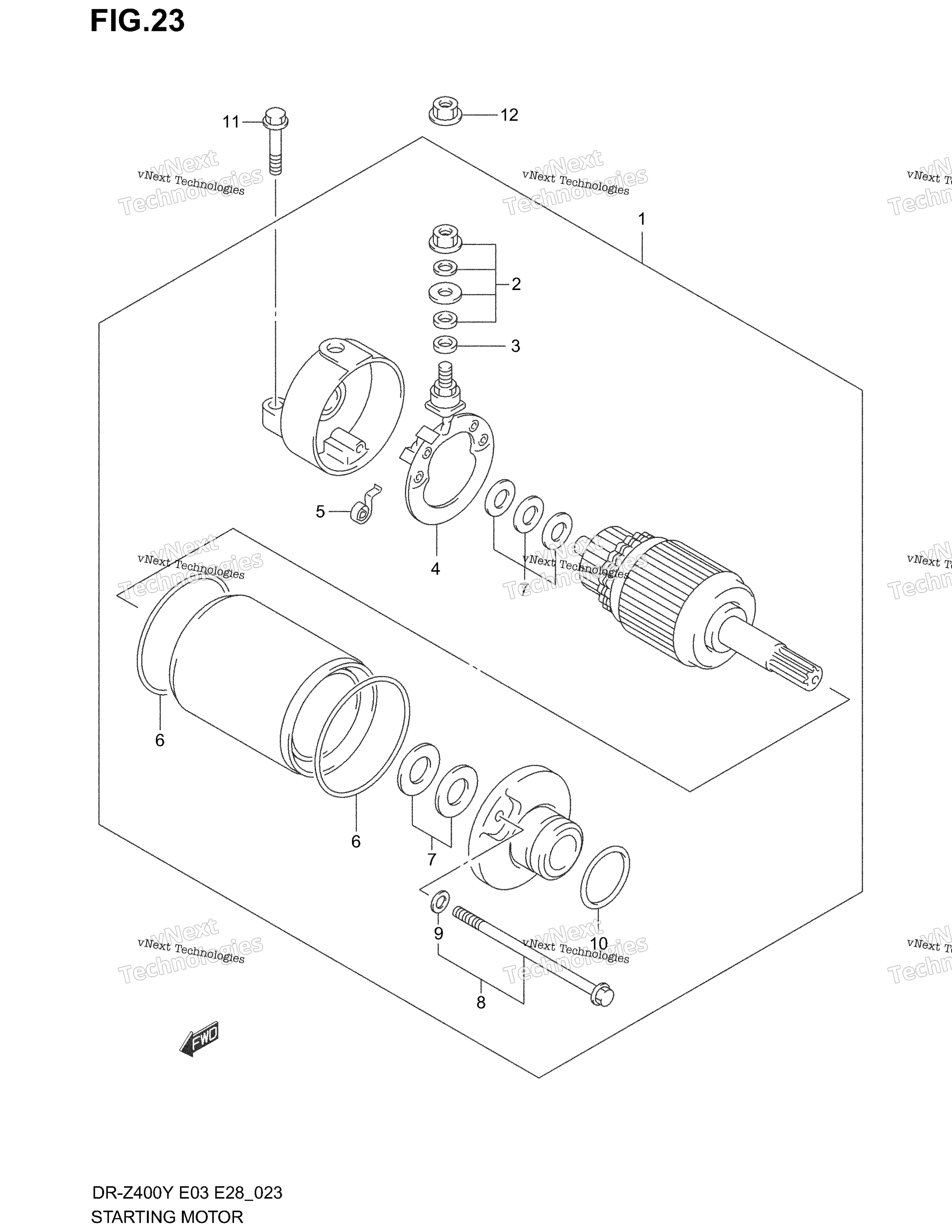 Стартер (Dr-Z400ey/Ek1/Ek2/Ek3/Ek4)