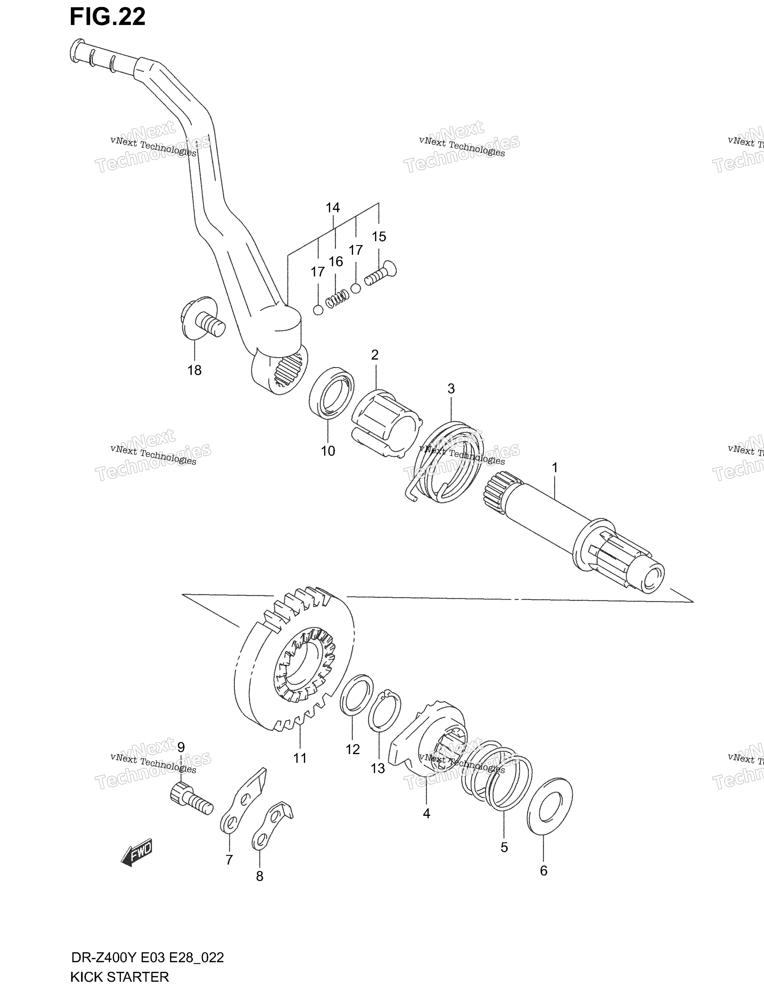 Kick Starter (Dr Z400y / K1 / K2 / K3 / K4)