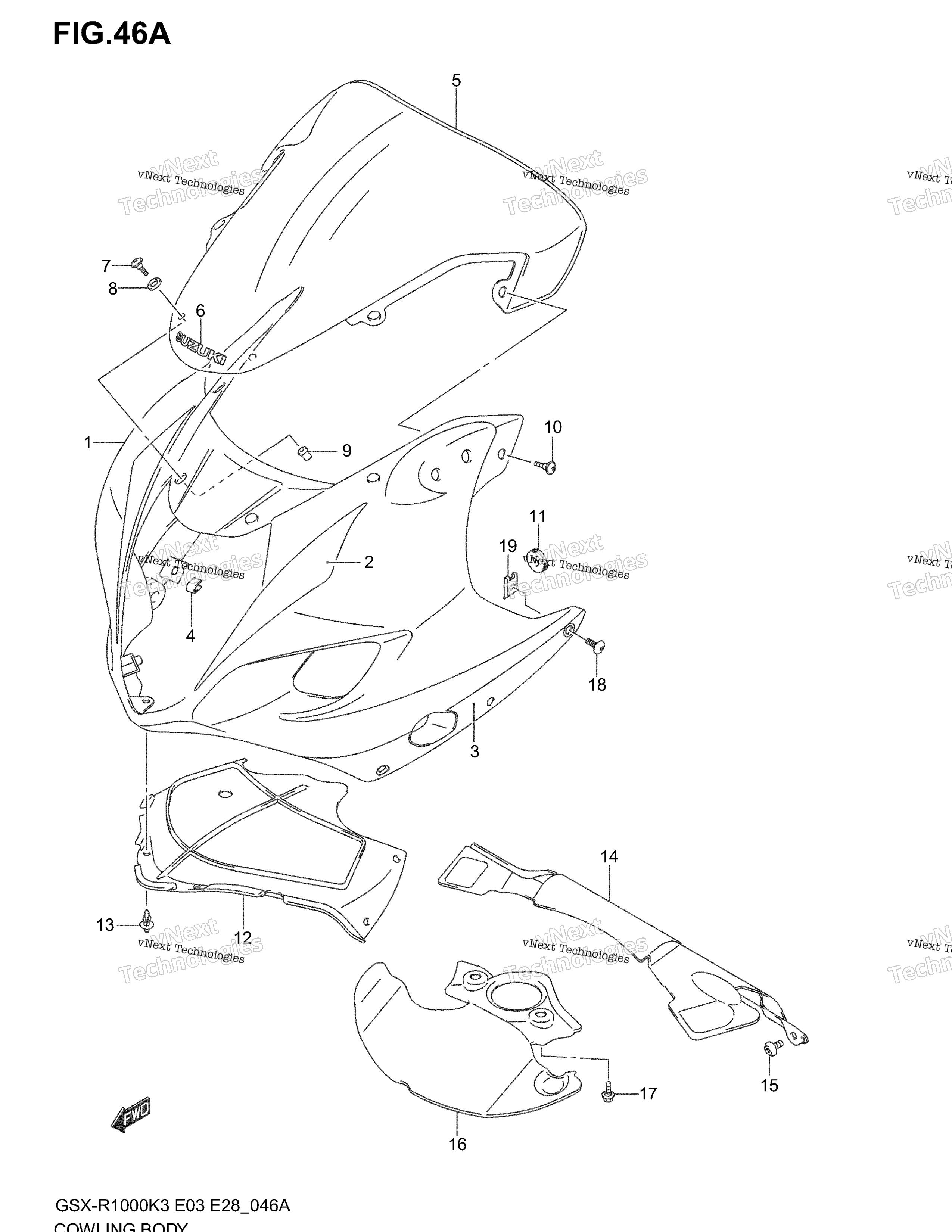 Обтекатель (Gsx-R1000k4)