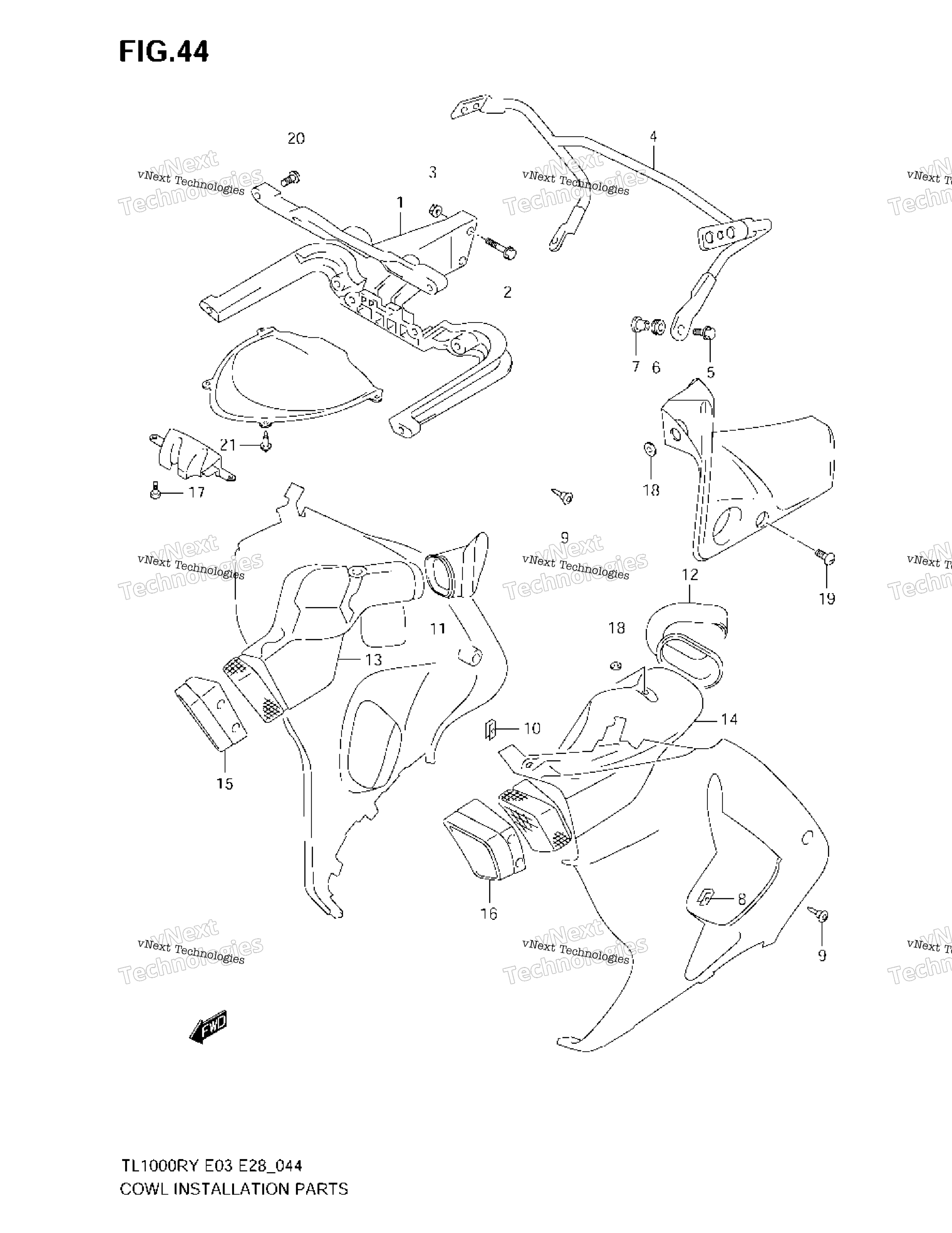 Обтекатель Body Installation Parts