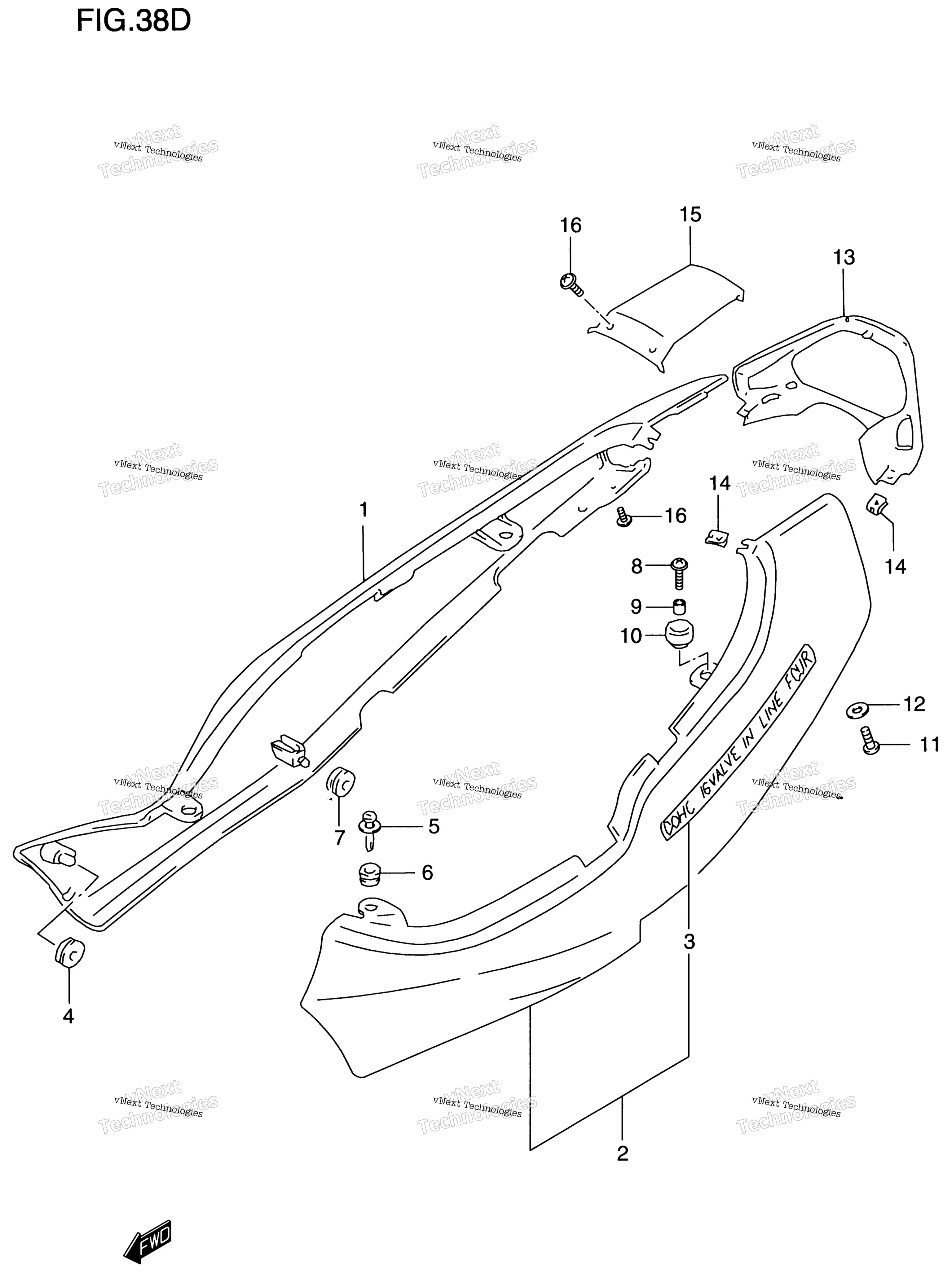 Крышка рамы (Gsf1200sy)