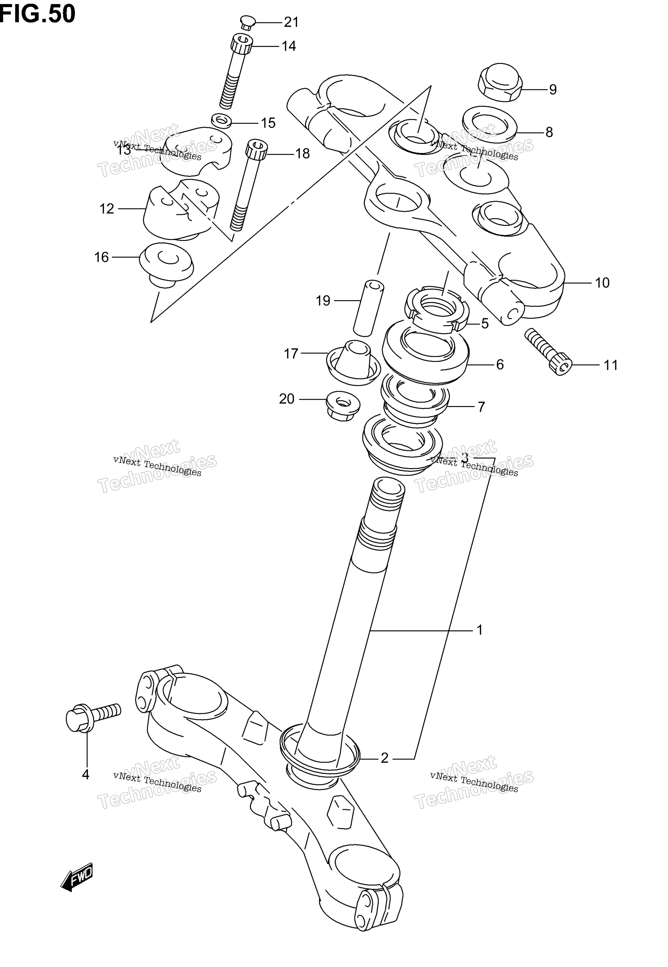 Рулевая колонка (Gsf1200sk1/Sk2/Sk3/Sk4/Sk5/Szk5)