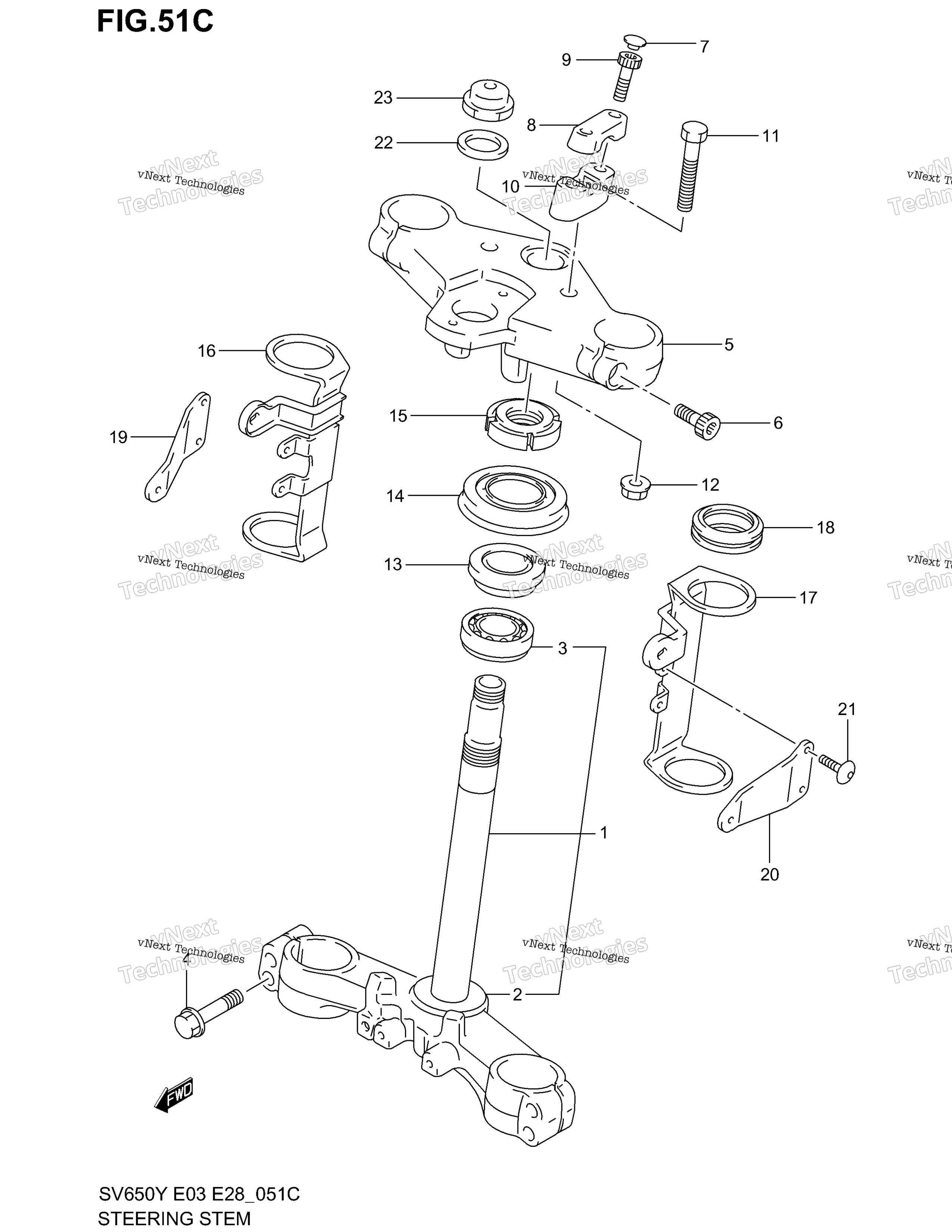 Рулевая колонка (Sv650k2)