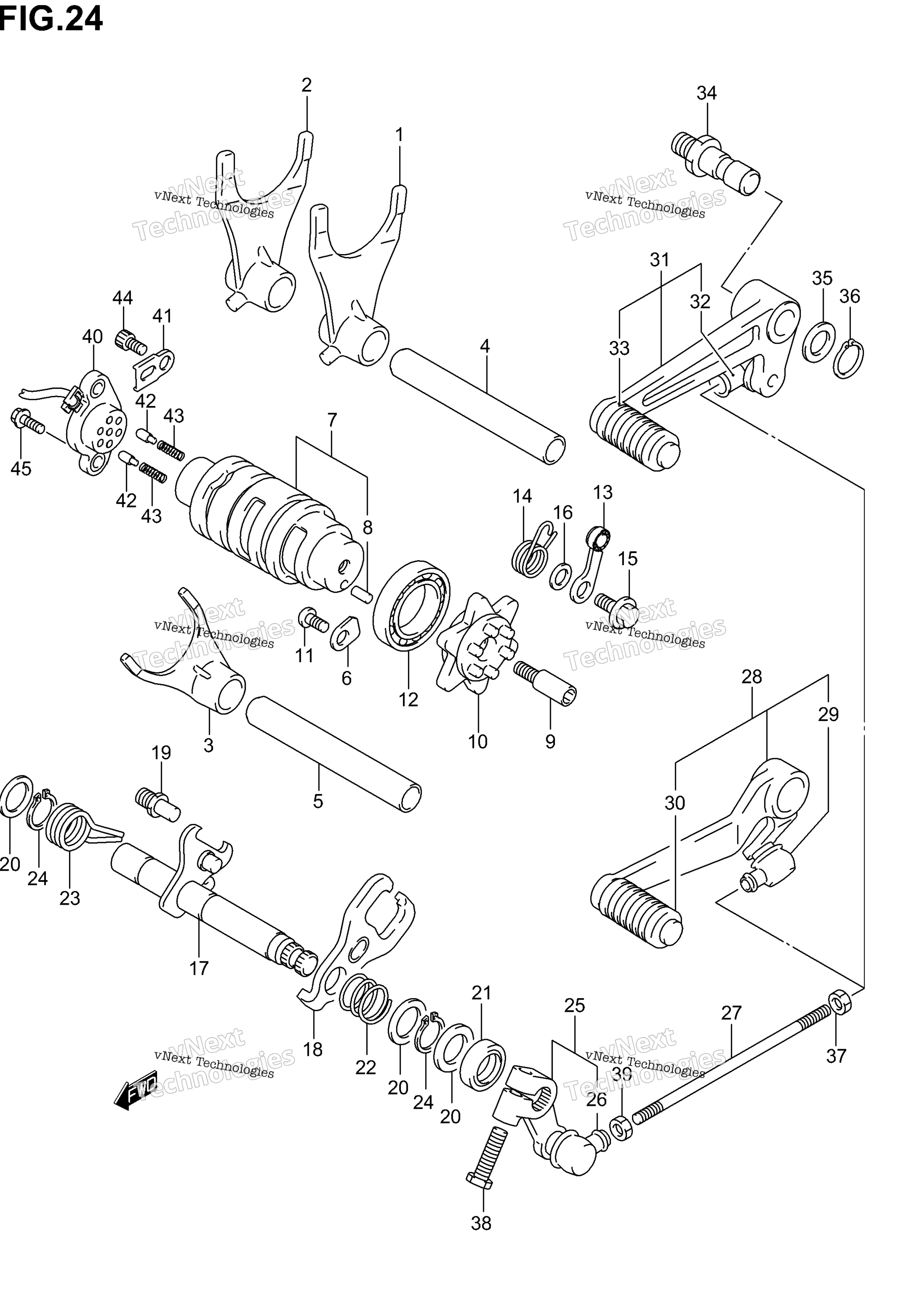 передача Shifting (Sv1000sk3 / Sk4 / Sk5)