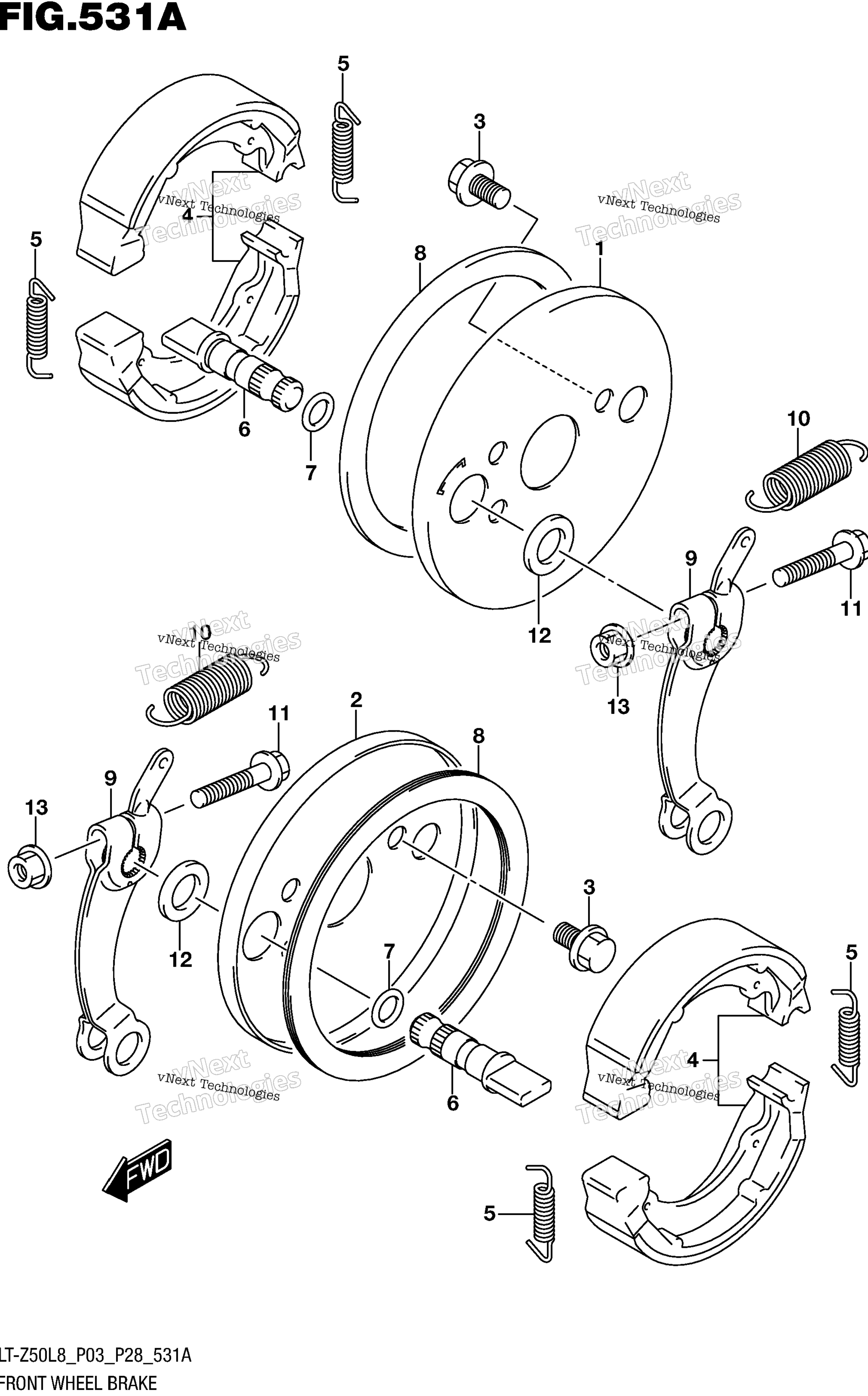 Передняя часть Wheel Brake