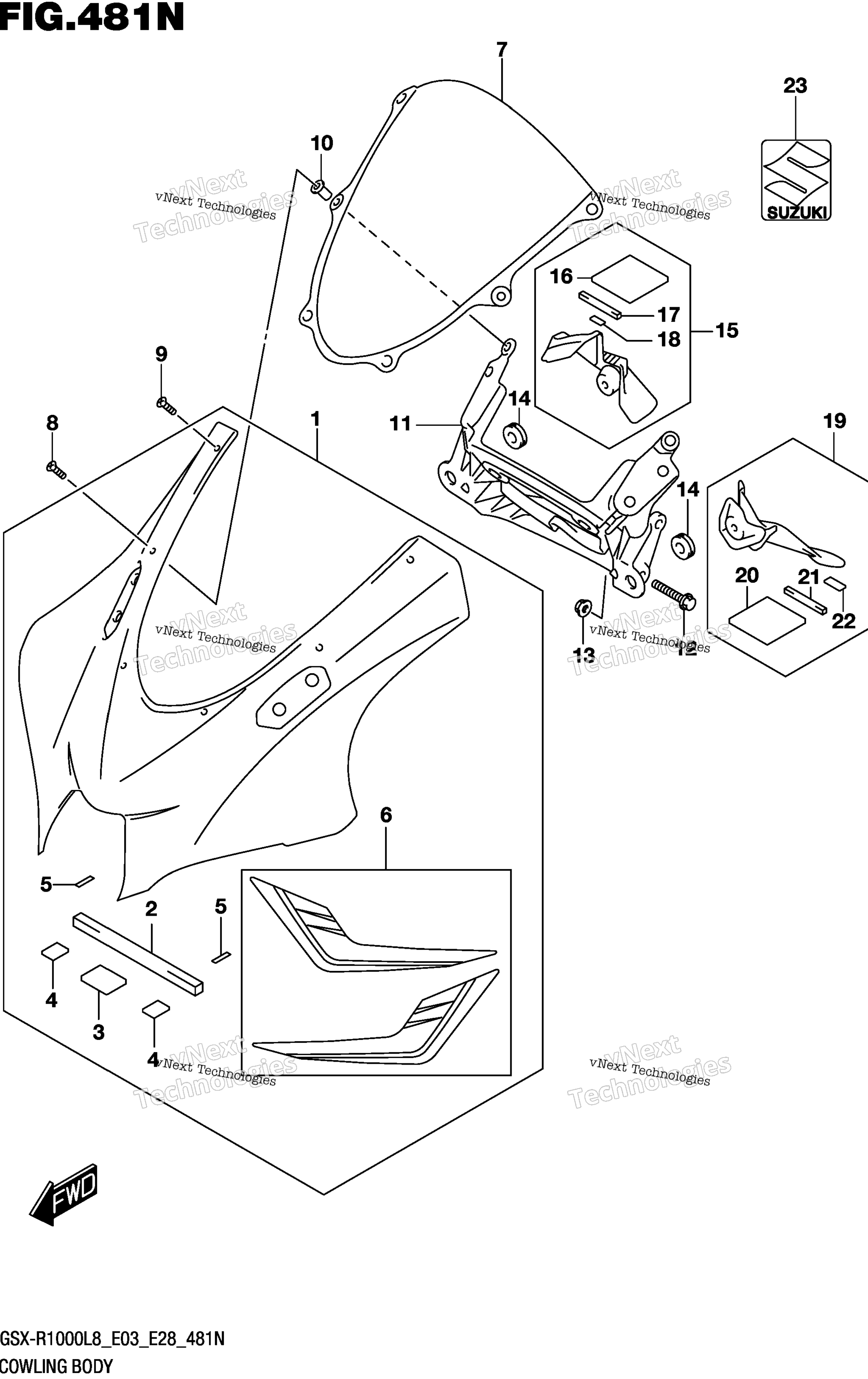 Обтекатель (Gsx-R1000rzl8 E33)