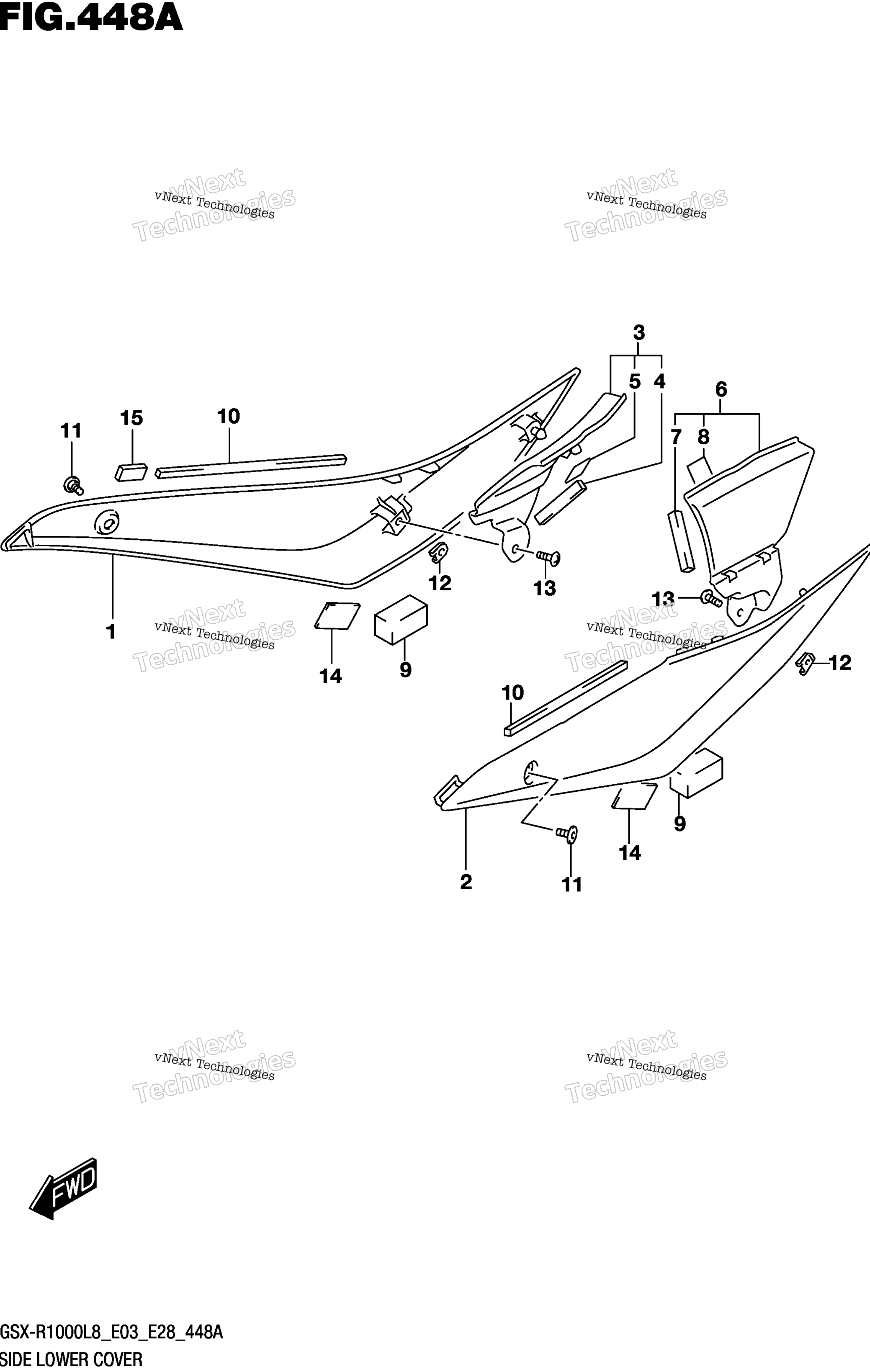 Side Lower крышка (Gsx R1000l8 E03)