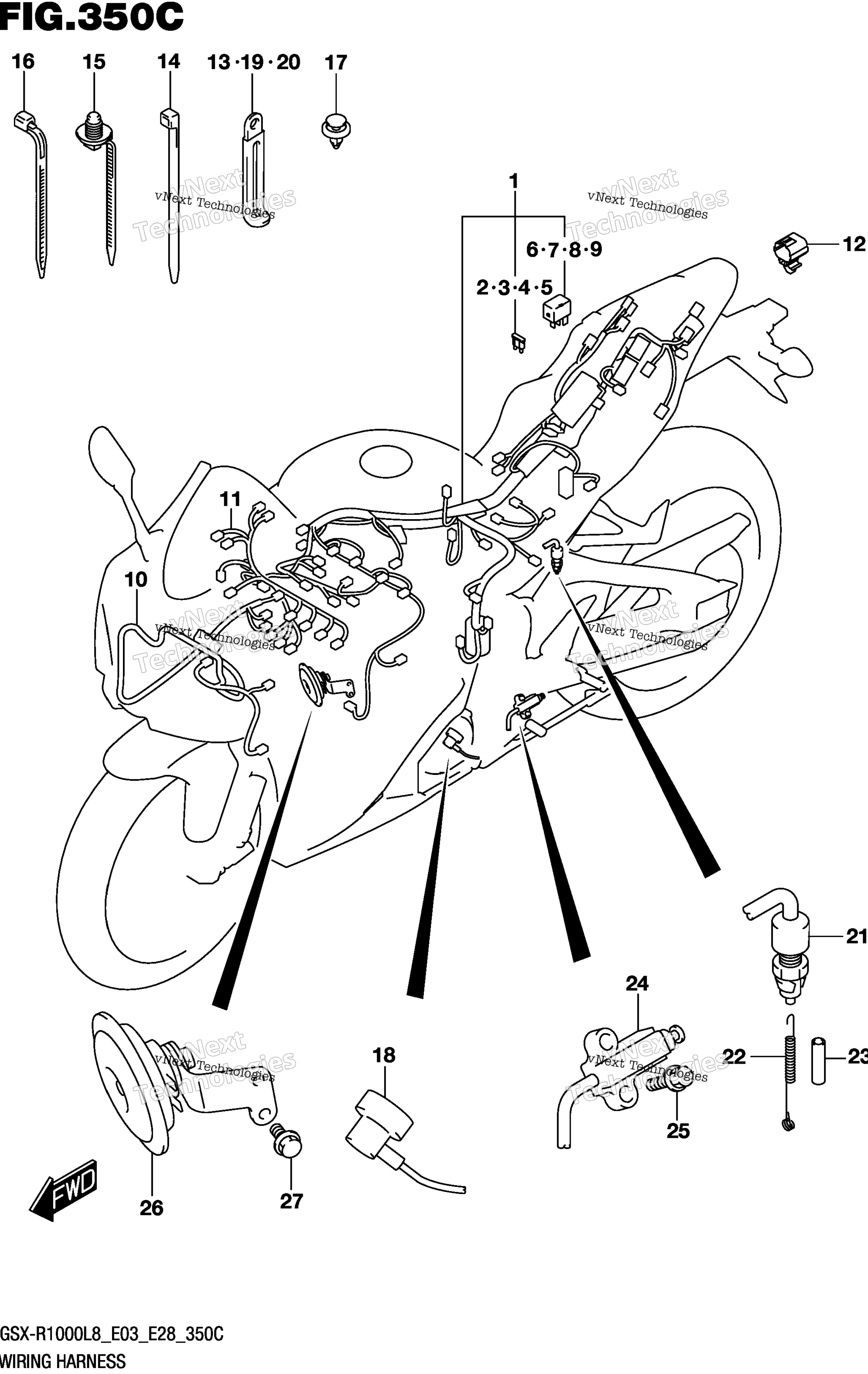 Жгут проводов (Gsx-R1000al8 E03)