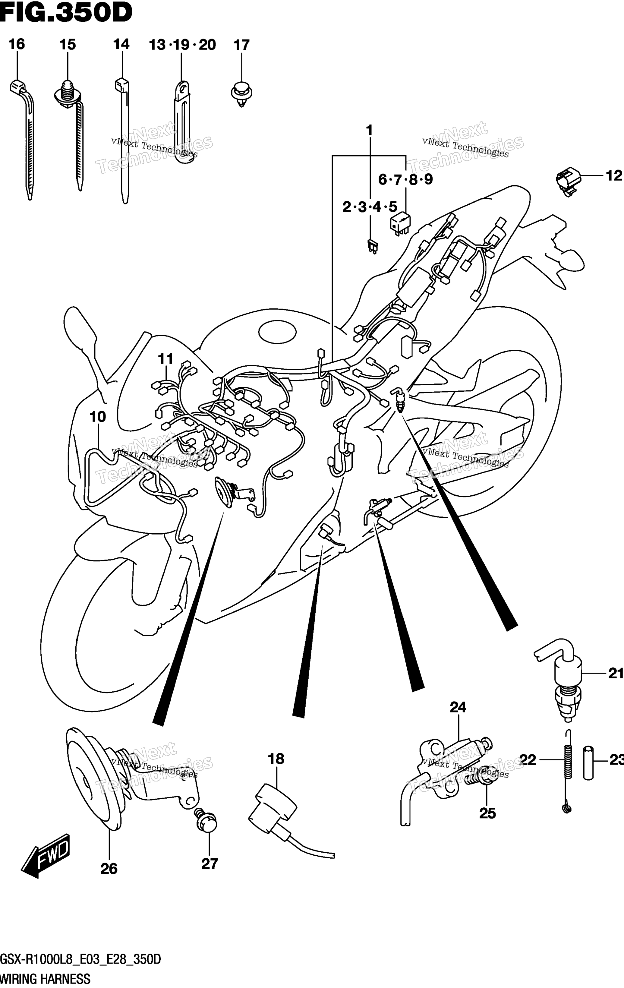 Жгут проводов (Gsx-R1000al8 E28)