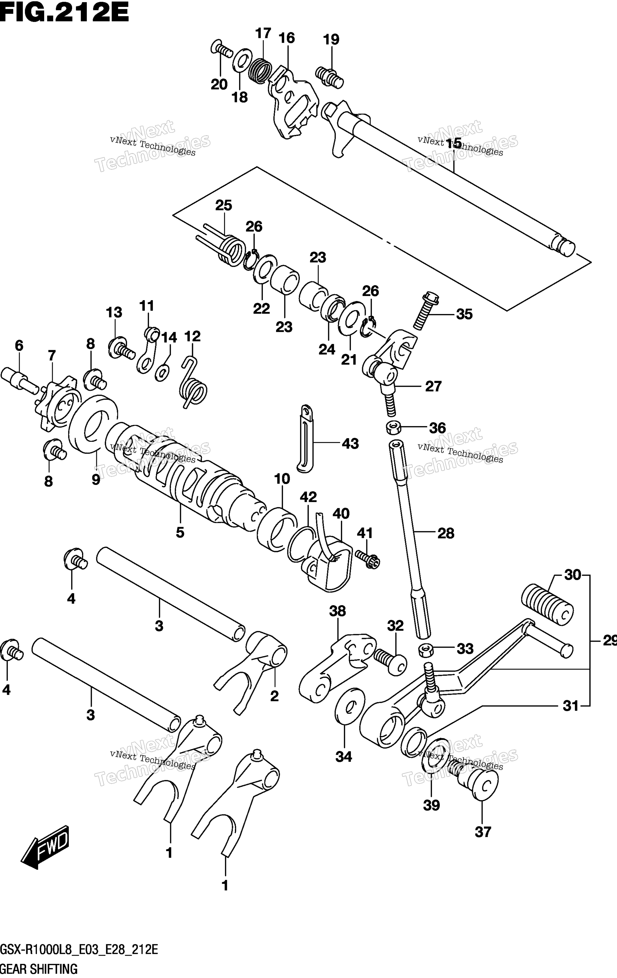 передача Shifting (Gsx R1000al8 E33)