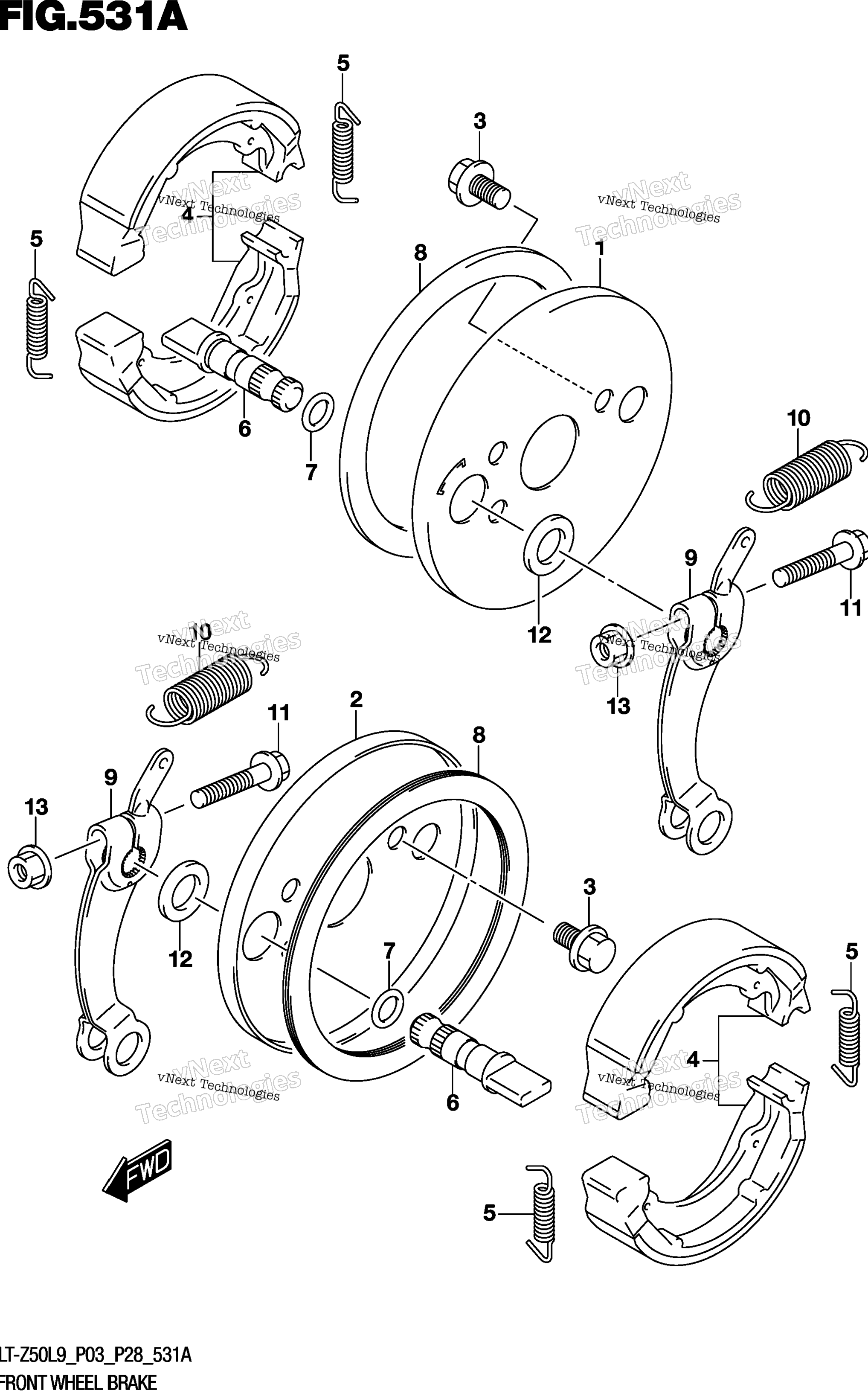Передняя часть Wheel Brake
