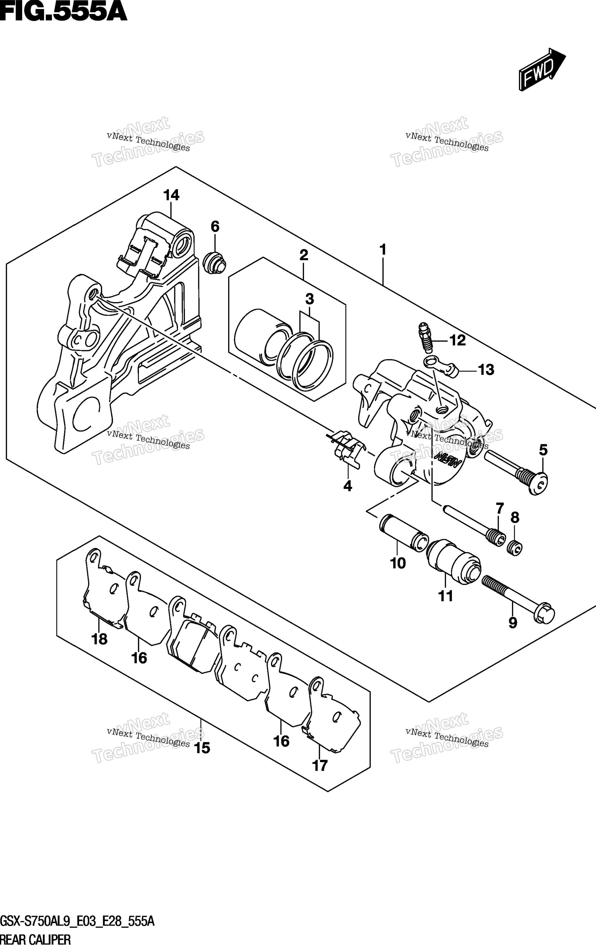 Задний суппорт