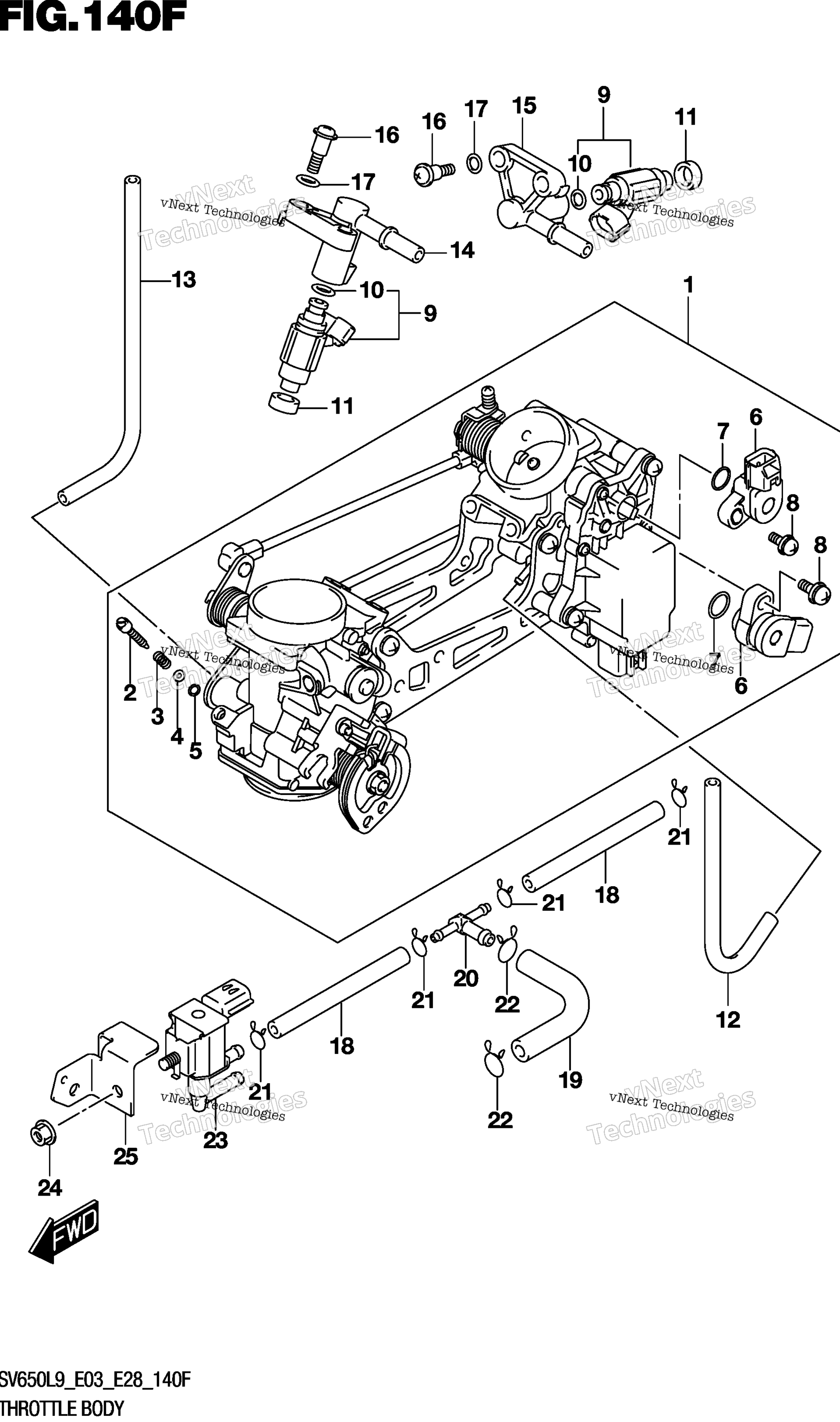 Дроссельный узел (Sv650xal9 E33)