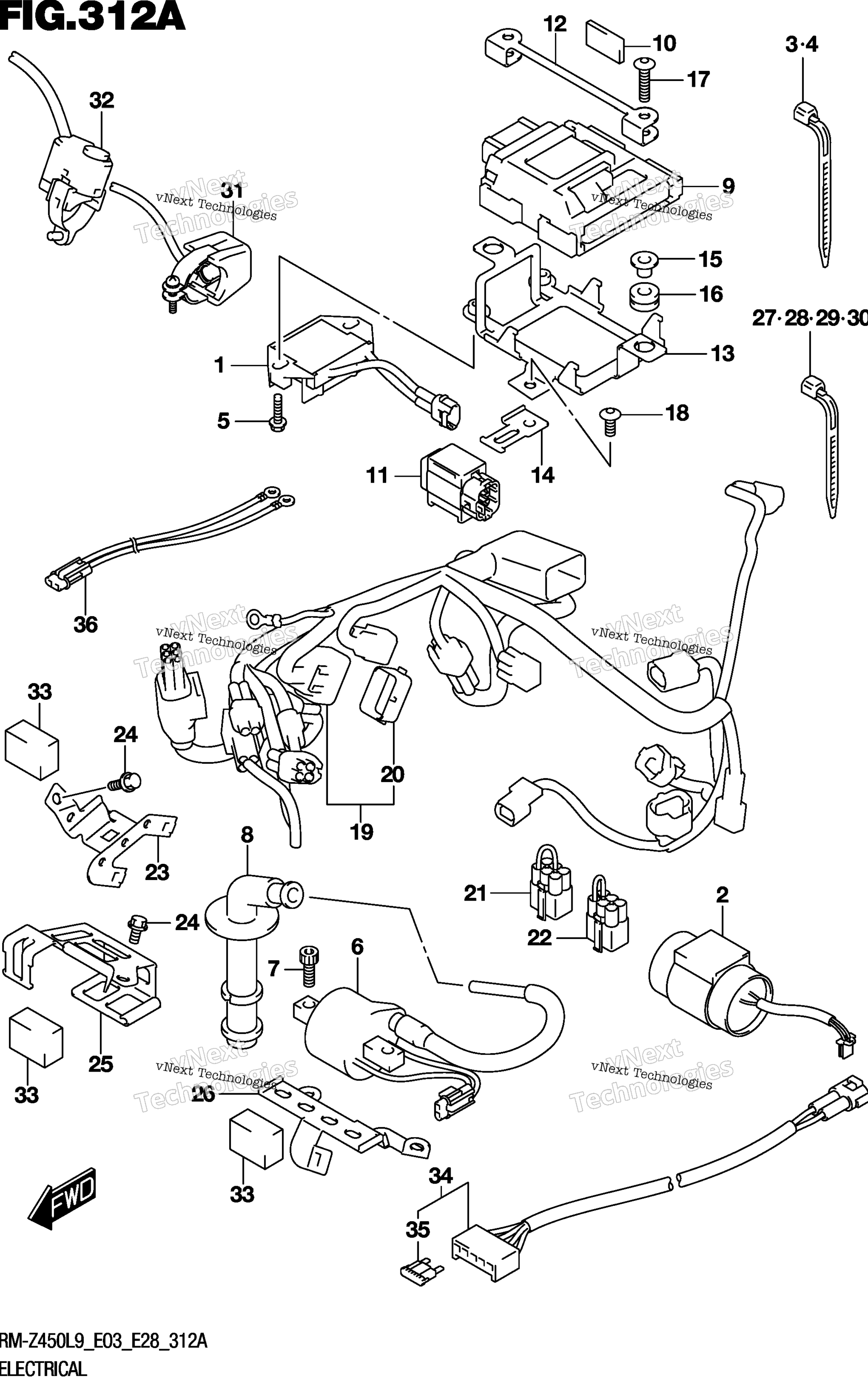Электрооборудование (Rm-Z450l9 E03)