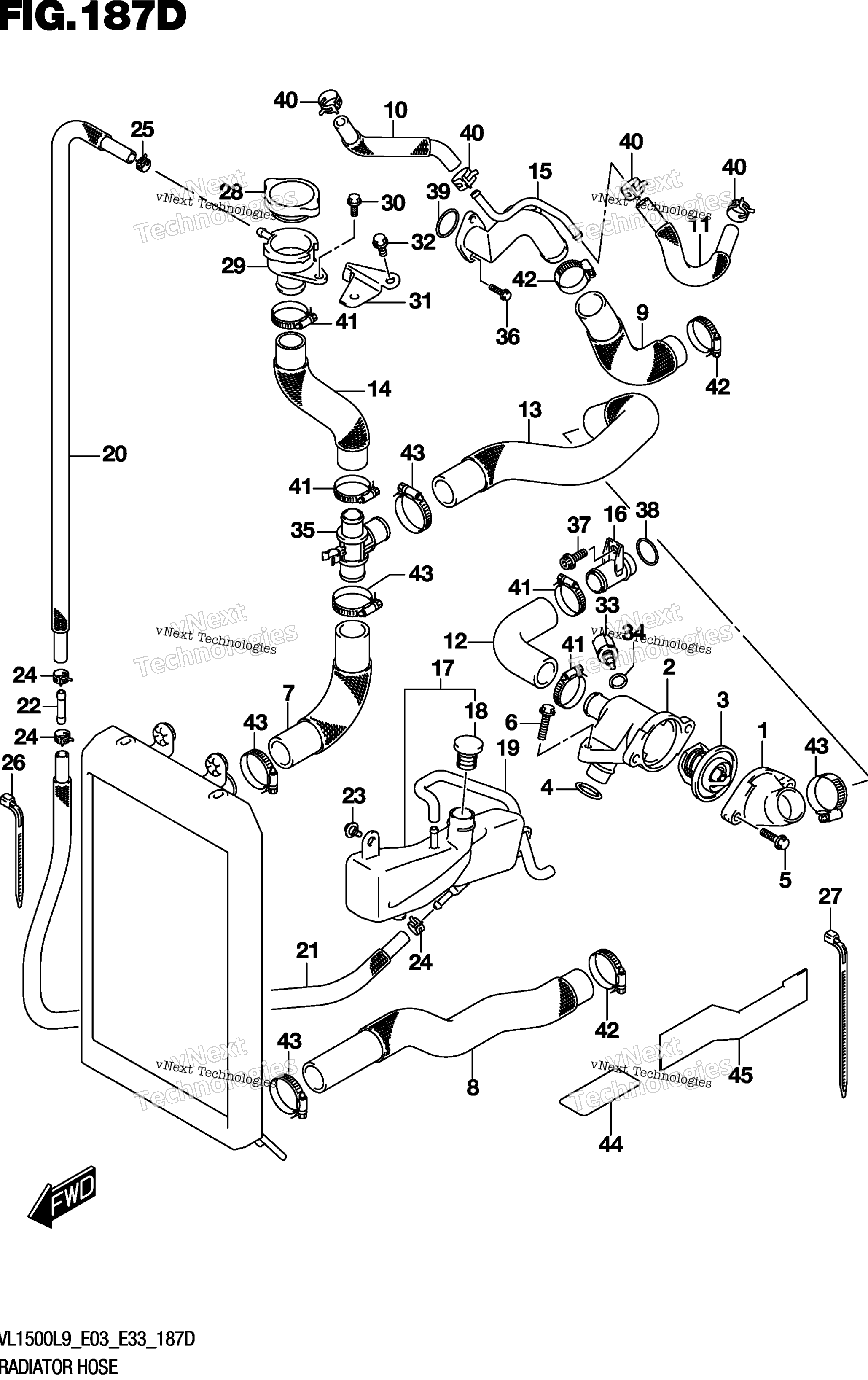 Шланг радиатора (Vl1500tl9 E33)