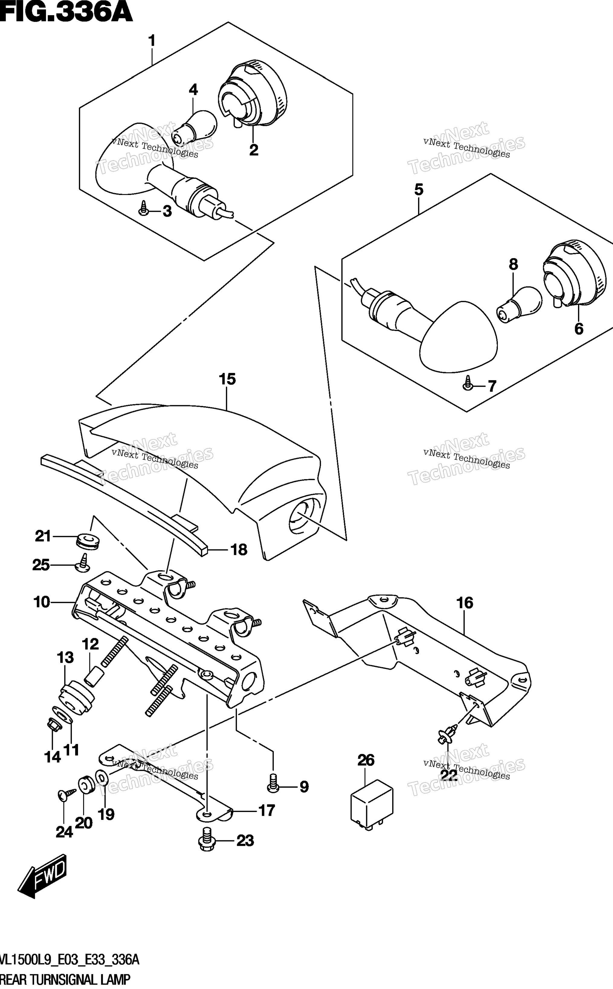 задний Turnsignal Lamp (Vl1500bl9 E03)