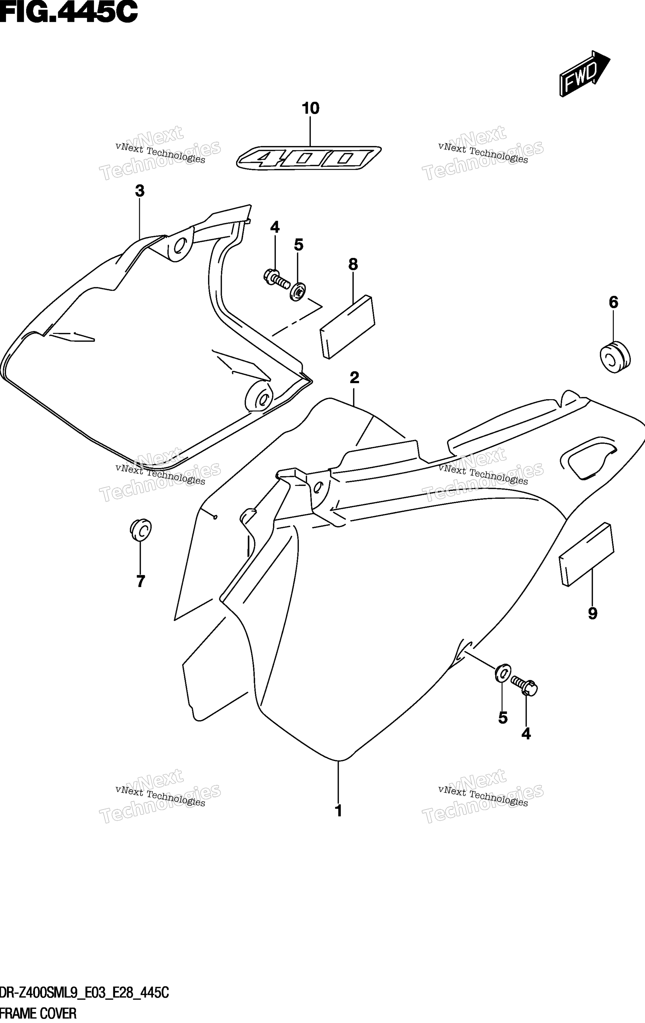 Крышка рамы (Dr-Z400sml9 E33)