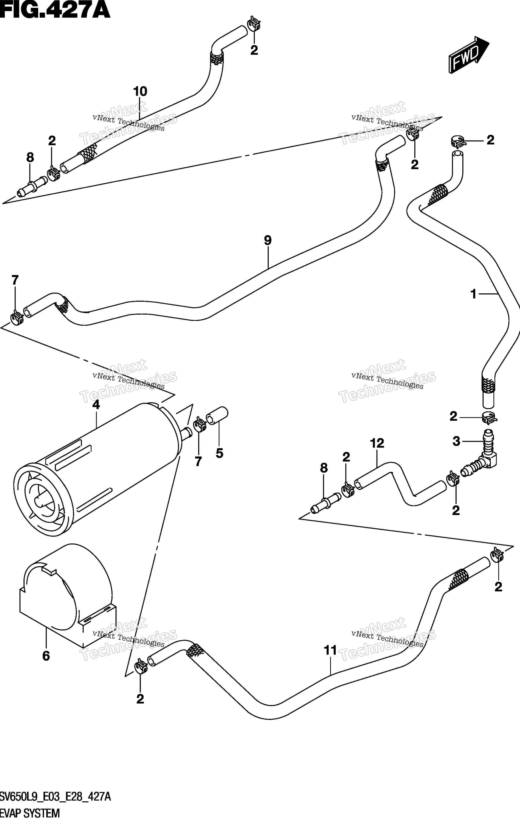 Система испарения (Sv650l9 E33)