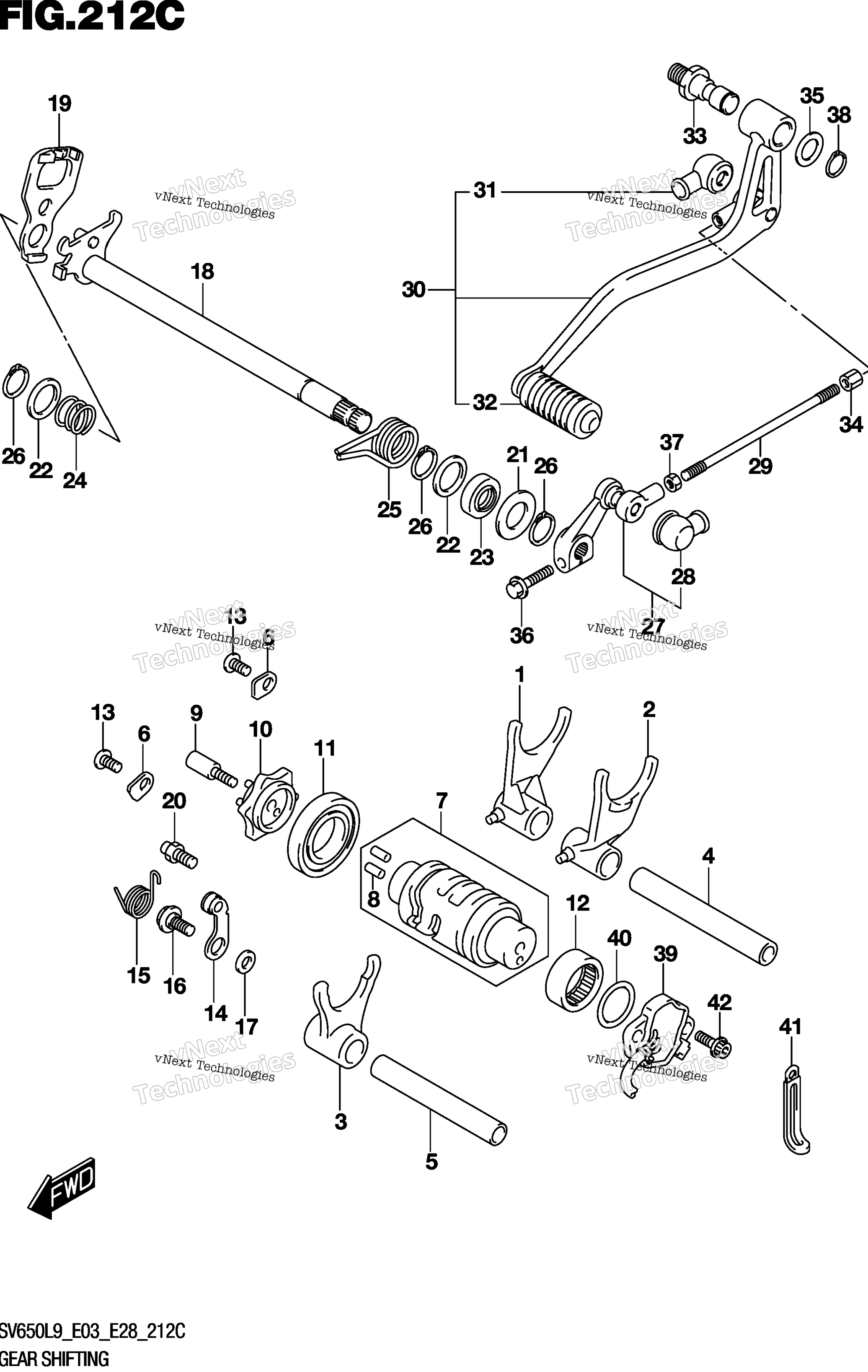 передача Shifting (Sv650al9 E28)