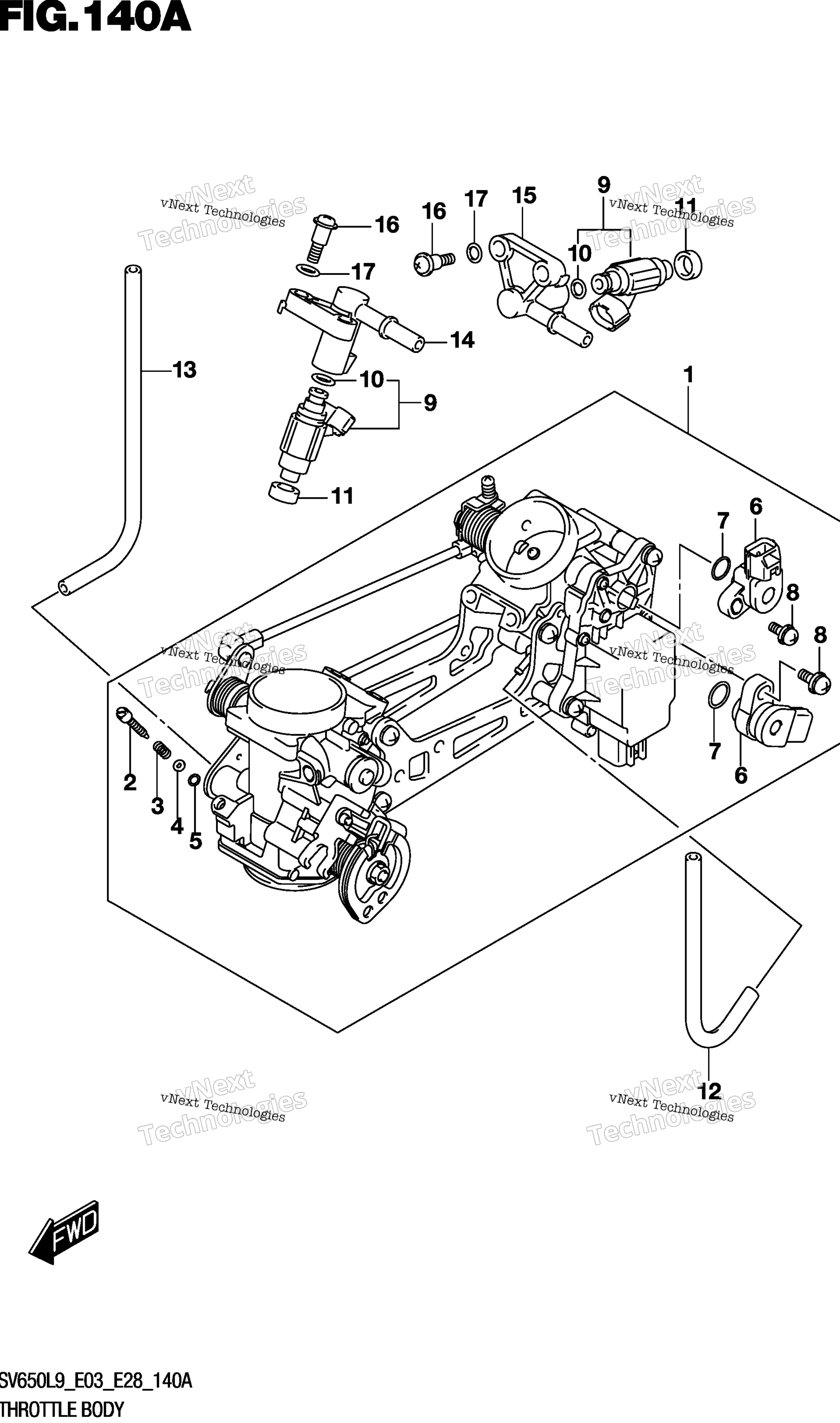 Дроссельный узел (Sv650l9 E03)