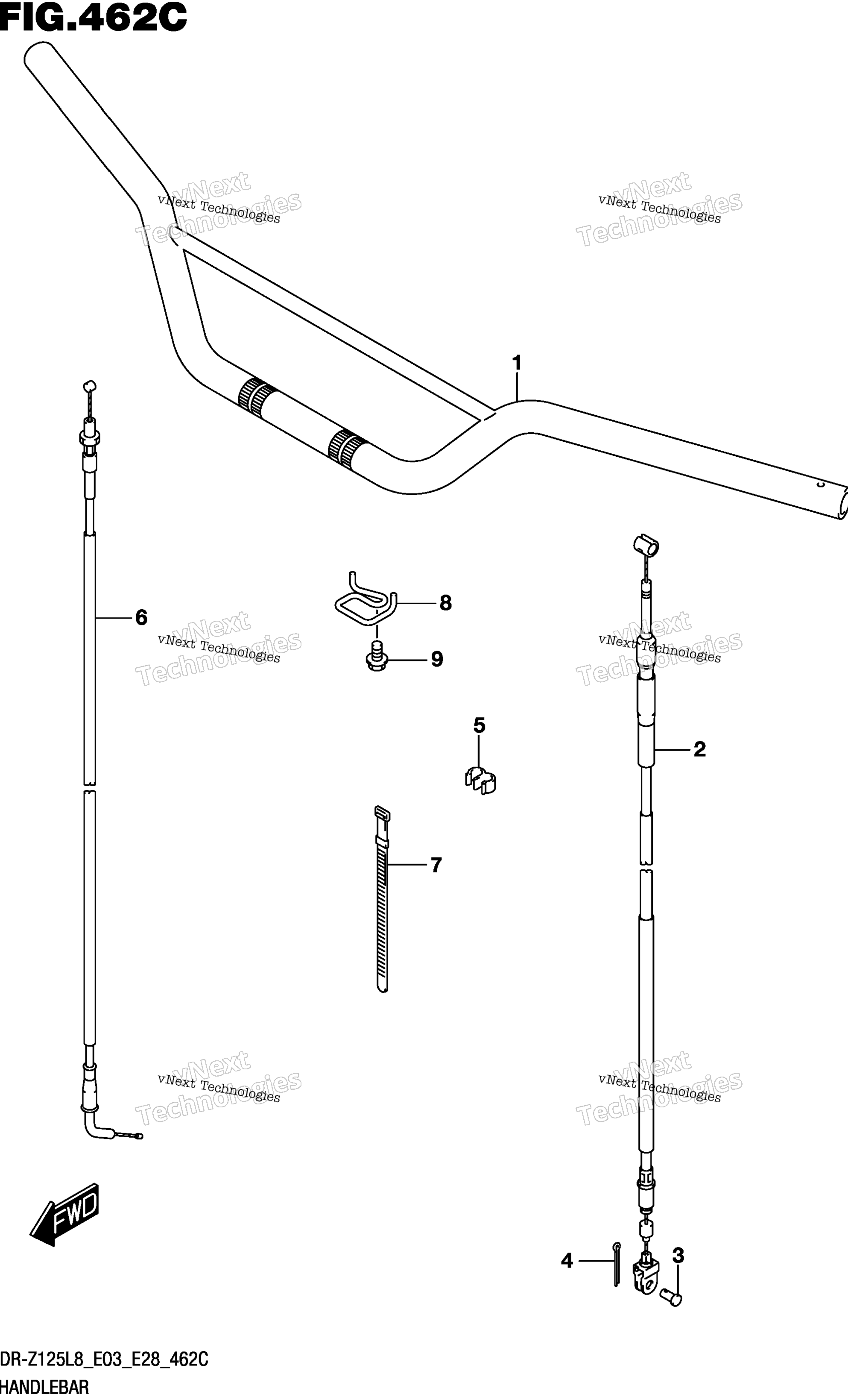 Руль (Dr-Z125ll8 E28)