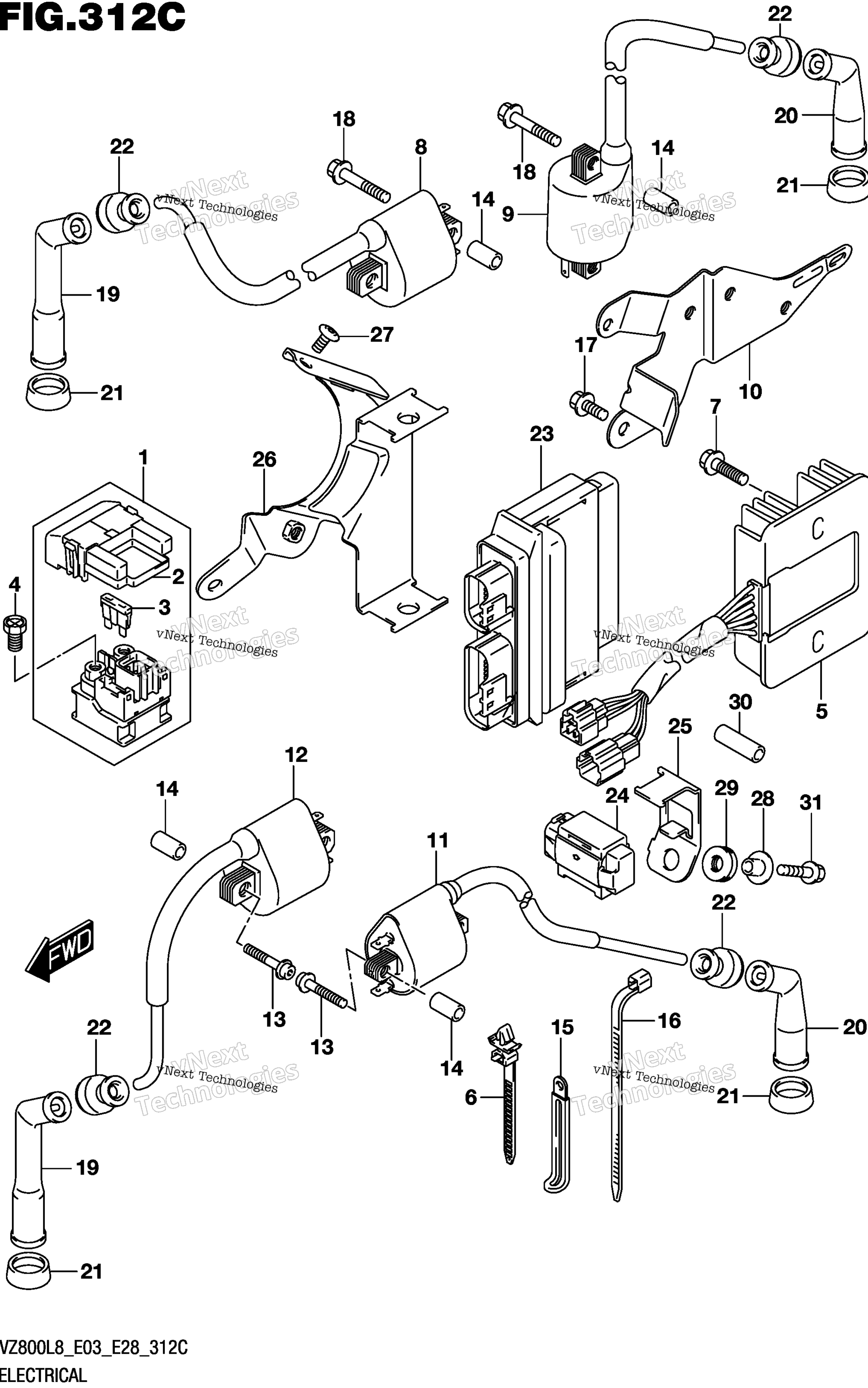Электрооборудование (Vz800l8 E33)