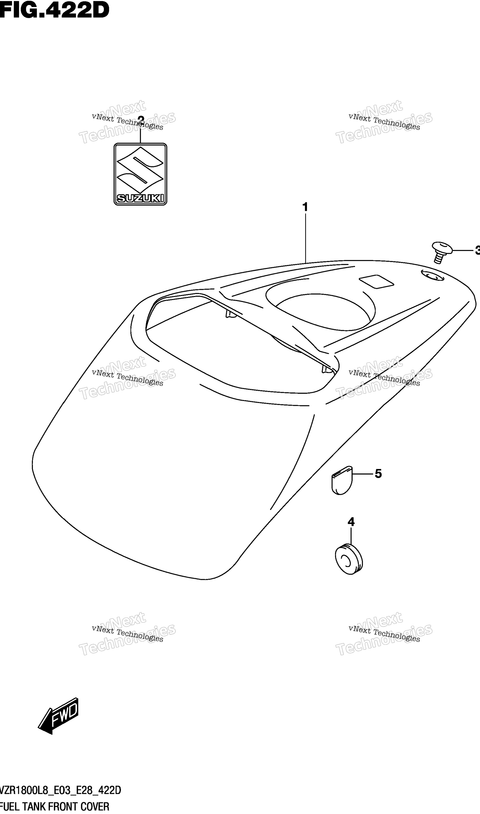 Топливный бак Front Cover (Vzr1800bzl8 E33)