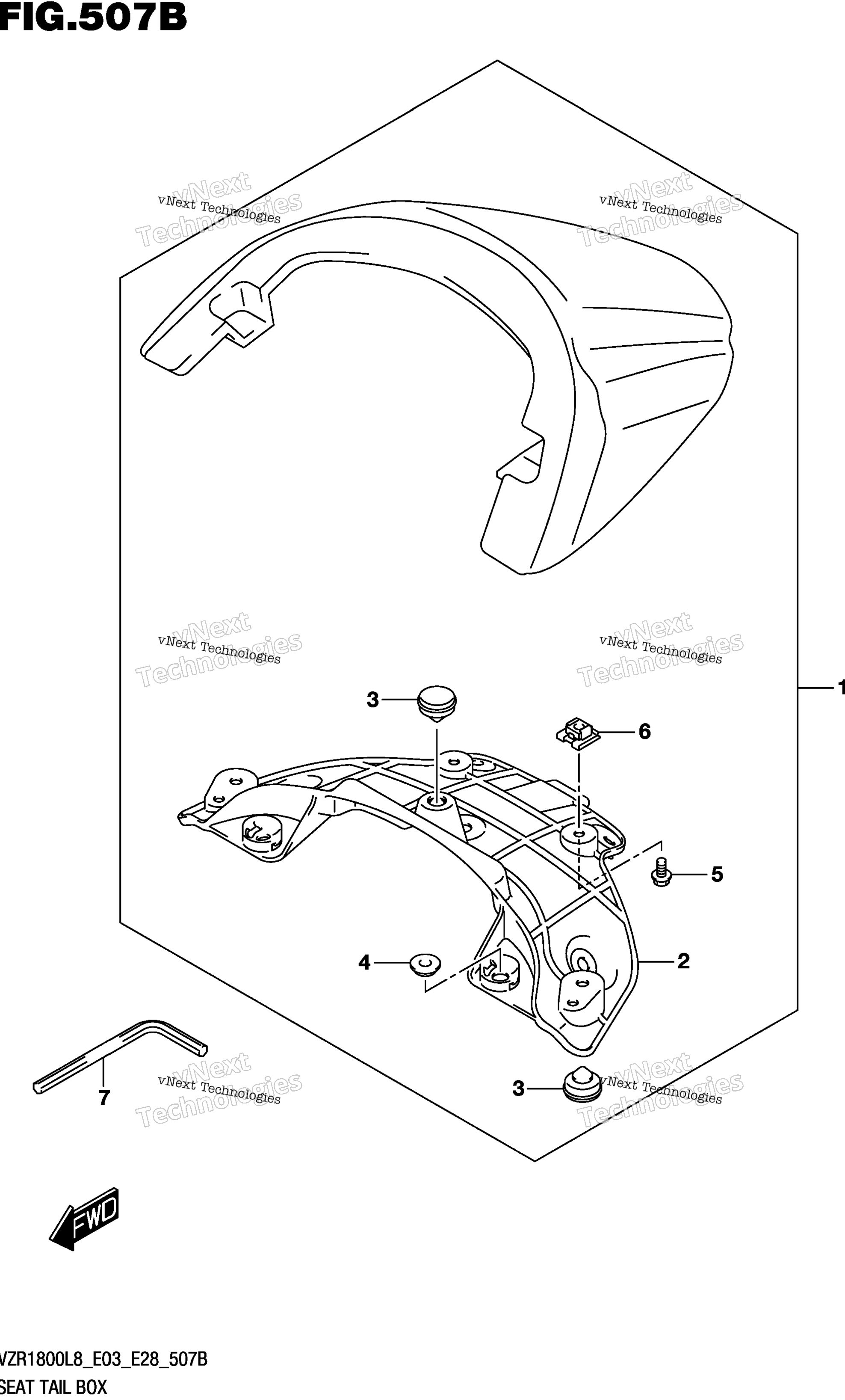 сиденье Tail Box (Vzr1800bzl8 E03) (Jba)