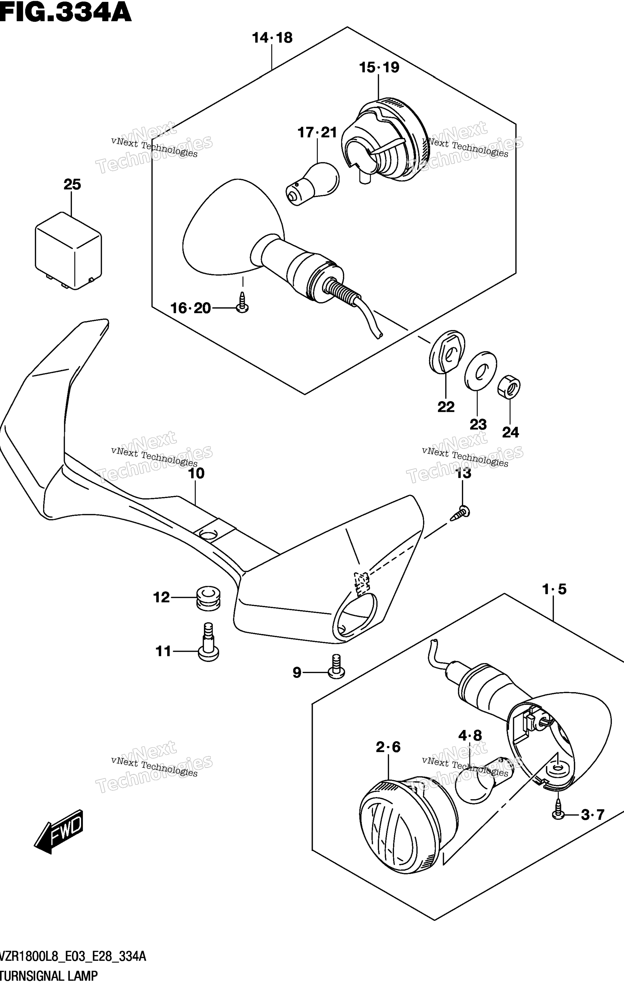Указатель поворота (Vzr1800l8 E28)