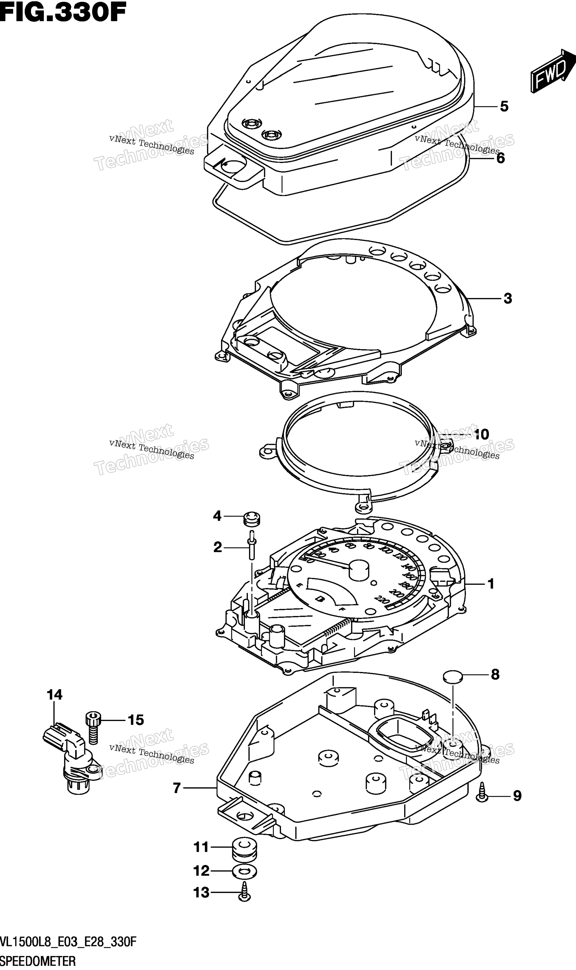 Спидометр (Vl1500tl8 E28)