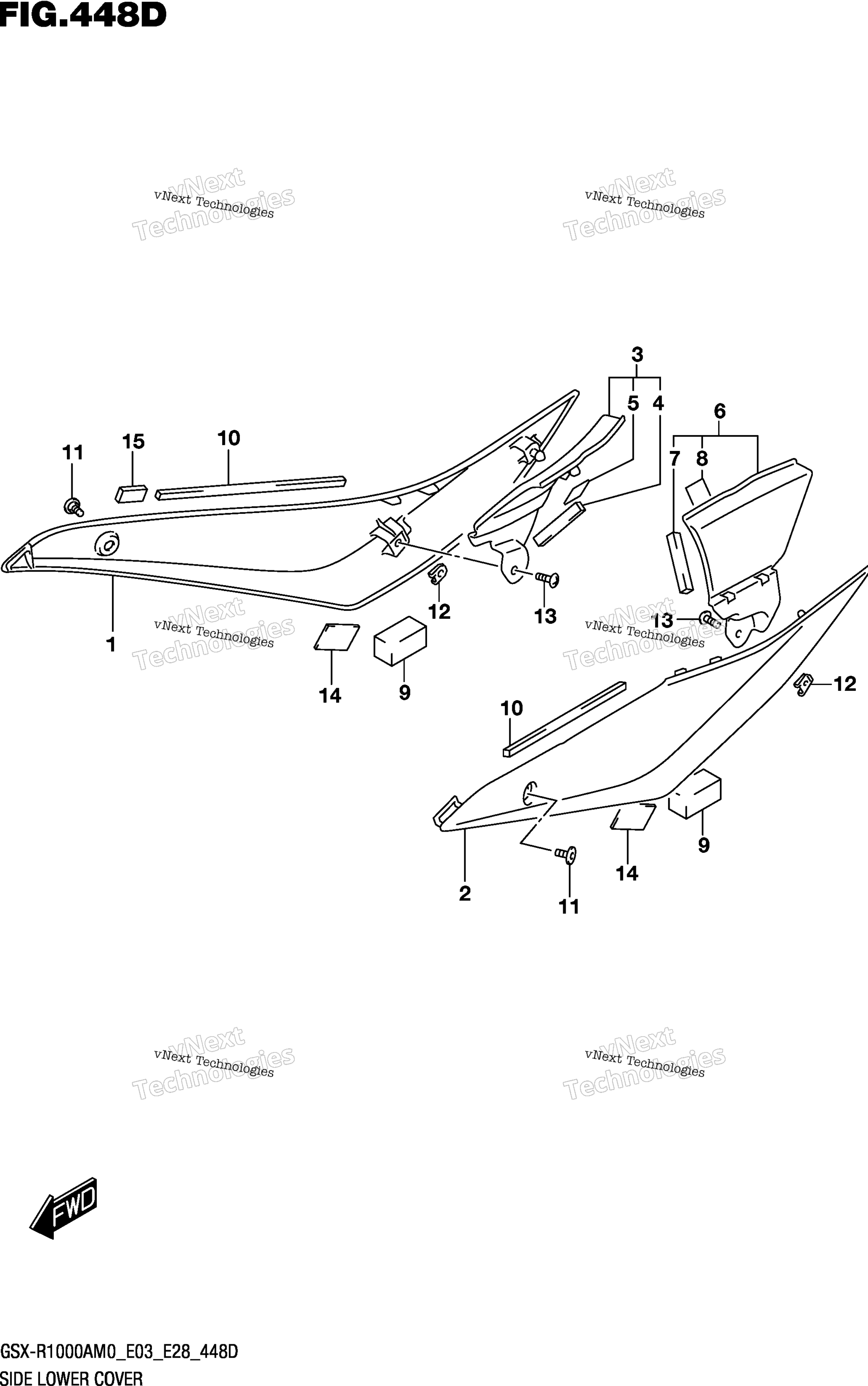 Side Lower крышка (Gsx R1000rza)
