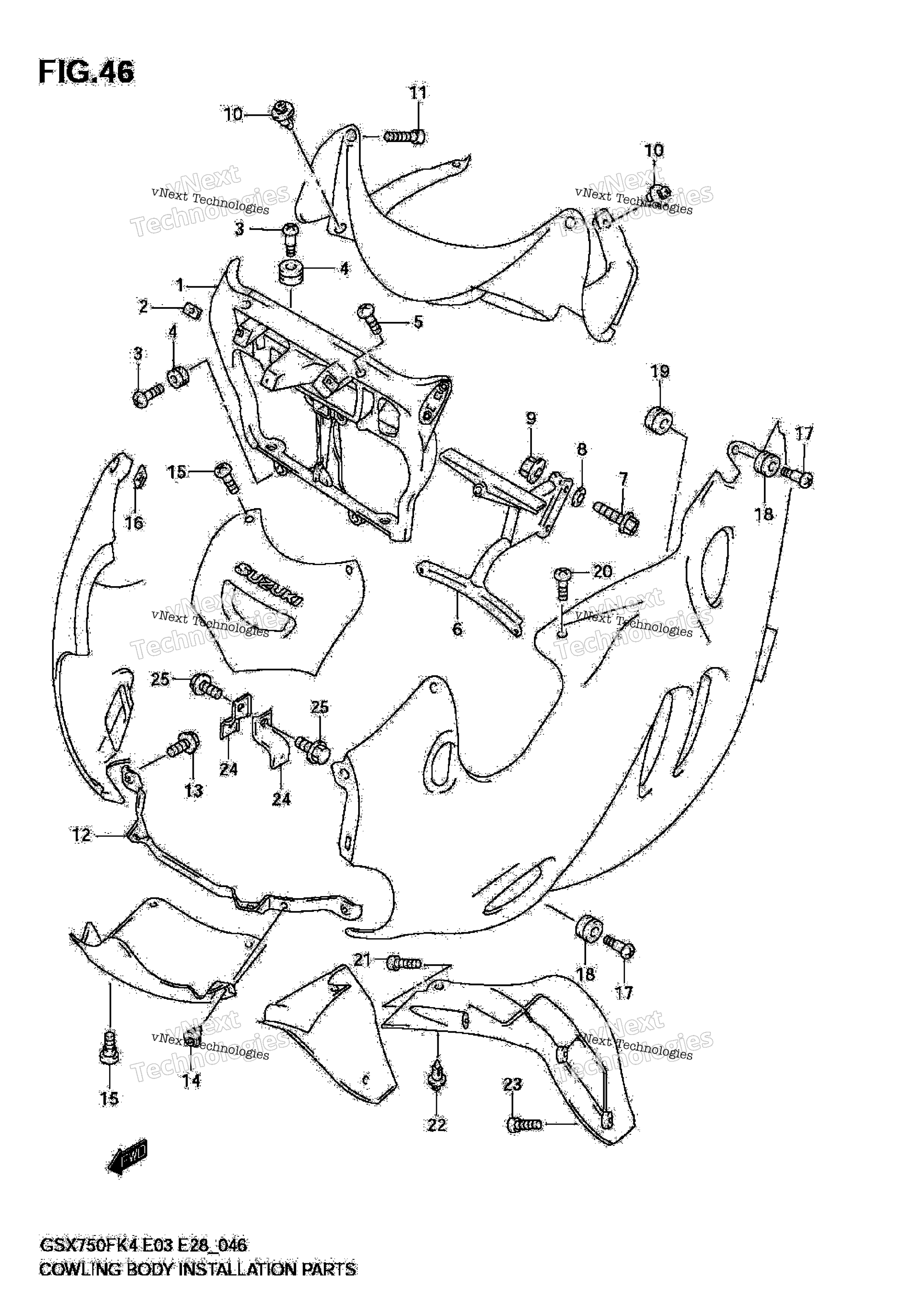 Обтекатель Body Installation Parts