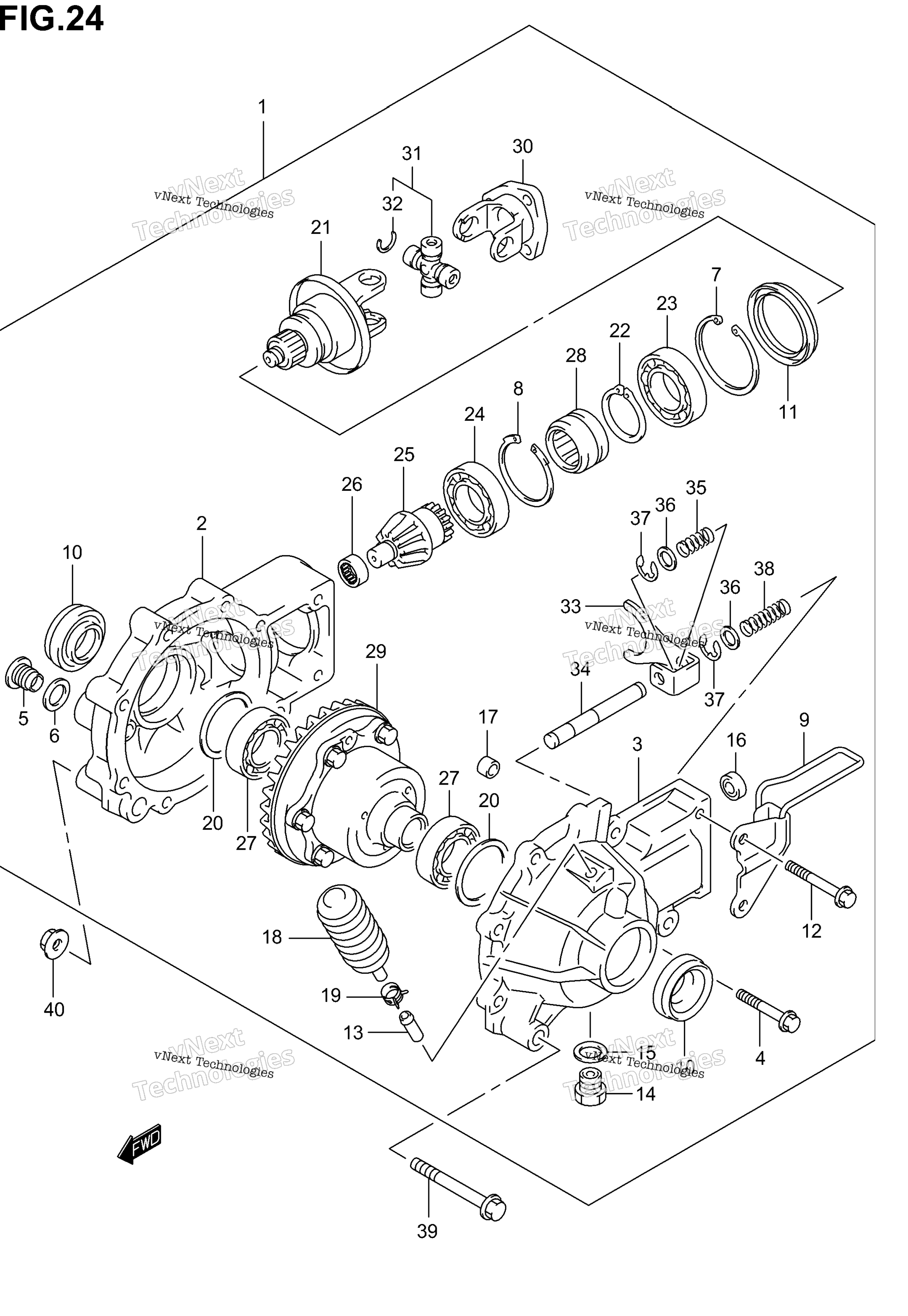 Final Bevel передача (Front)(%F.No.5Saak46k3x102000)
