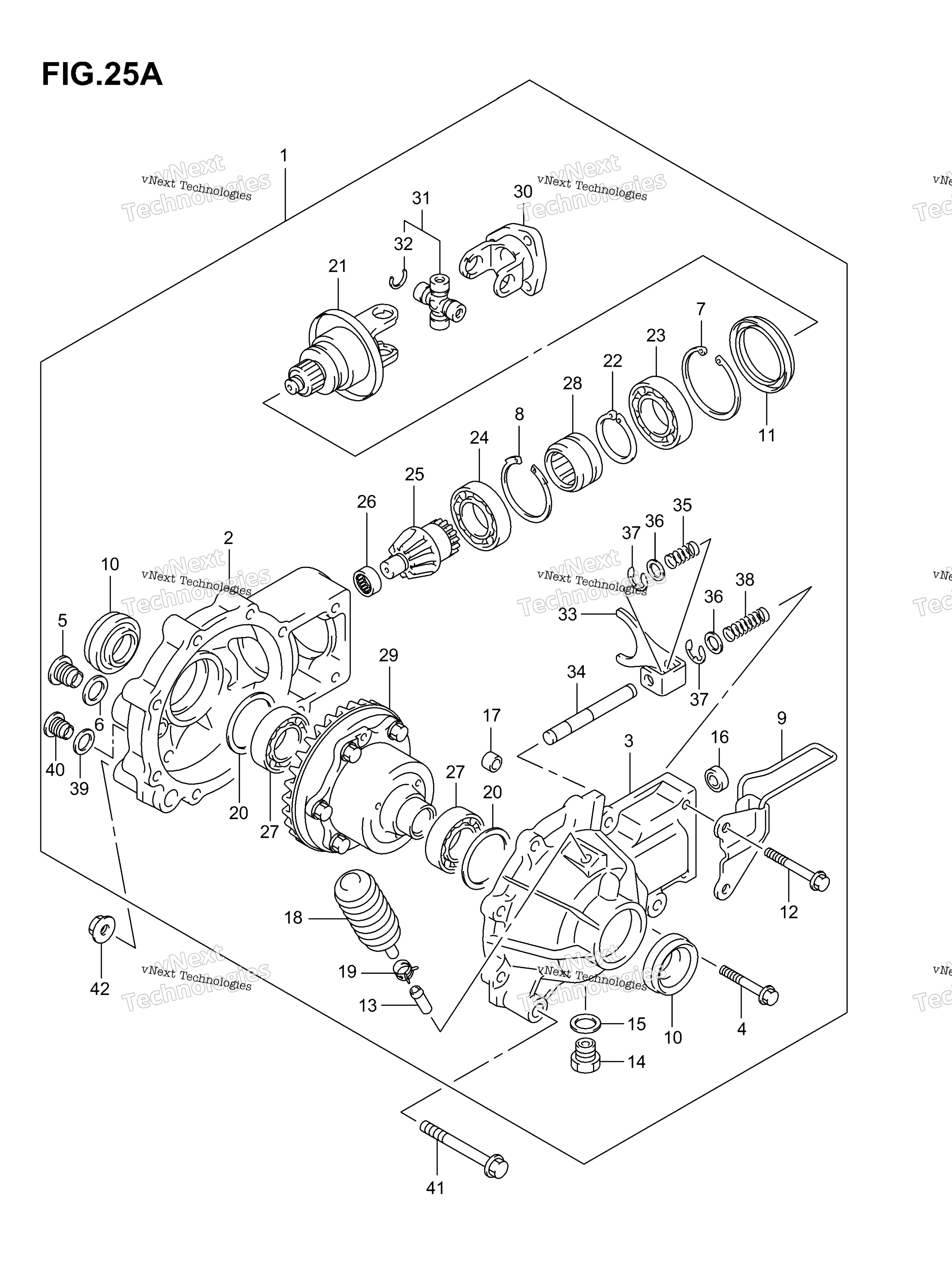 Final Bevel передача (Front)(Model K4 / K5 / K6,F.No.5Saak46a3x102001%)